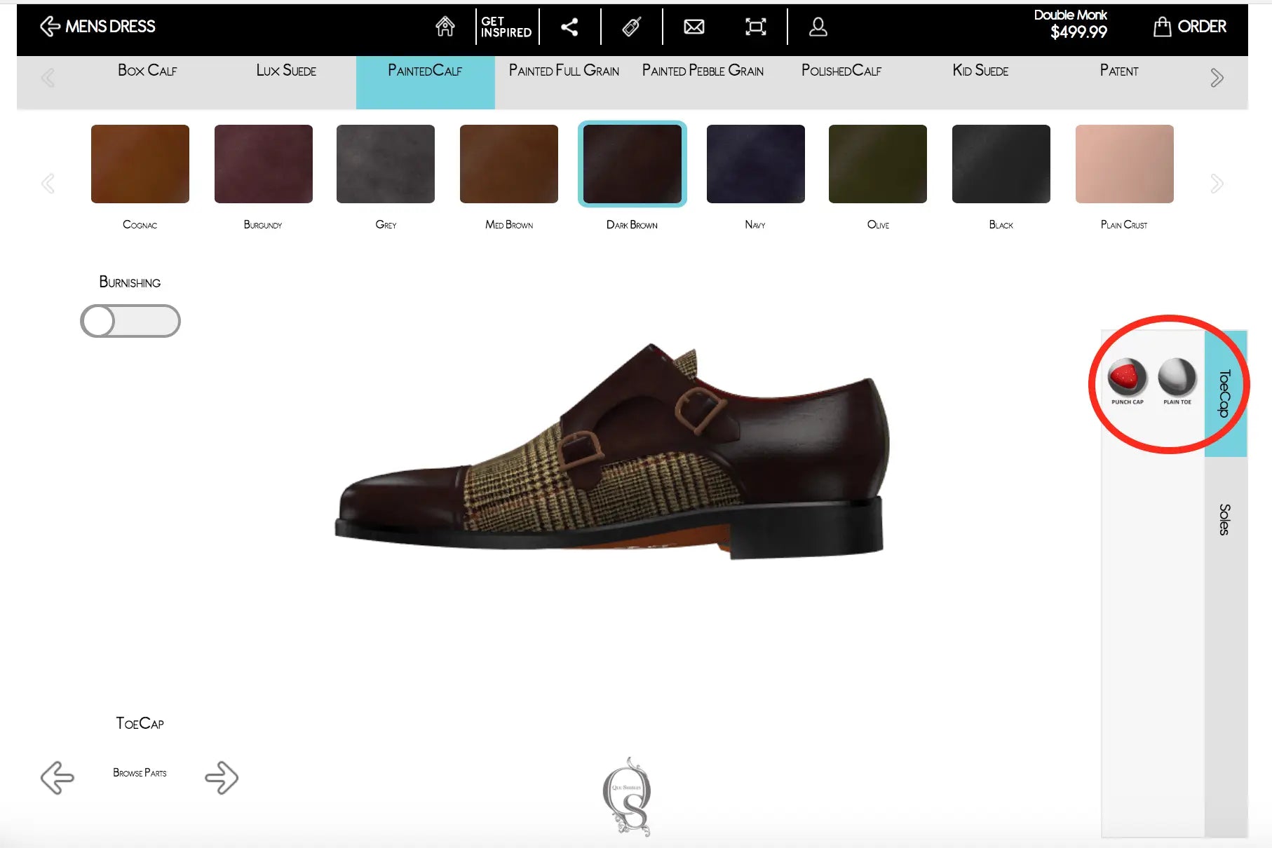 Cap toe Customization Que Shebley