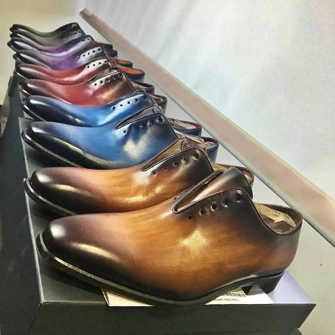 Colorful leather dress shoes.
