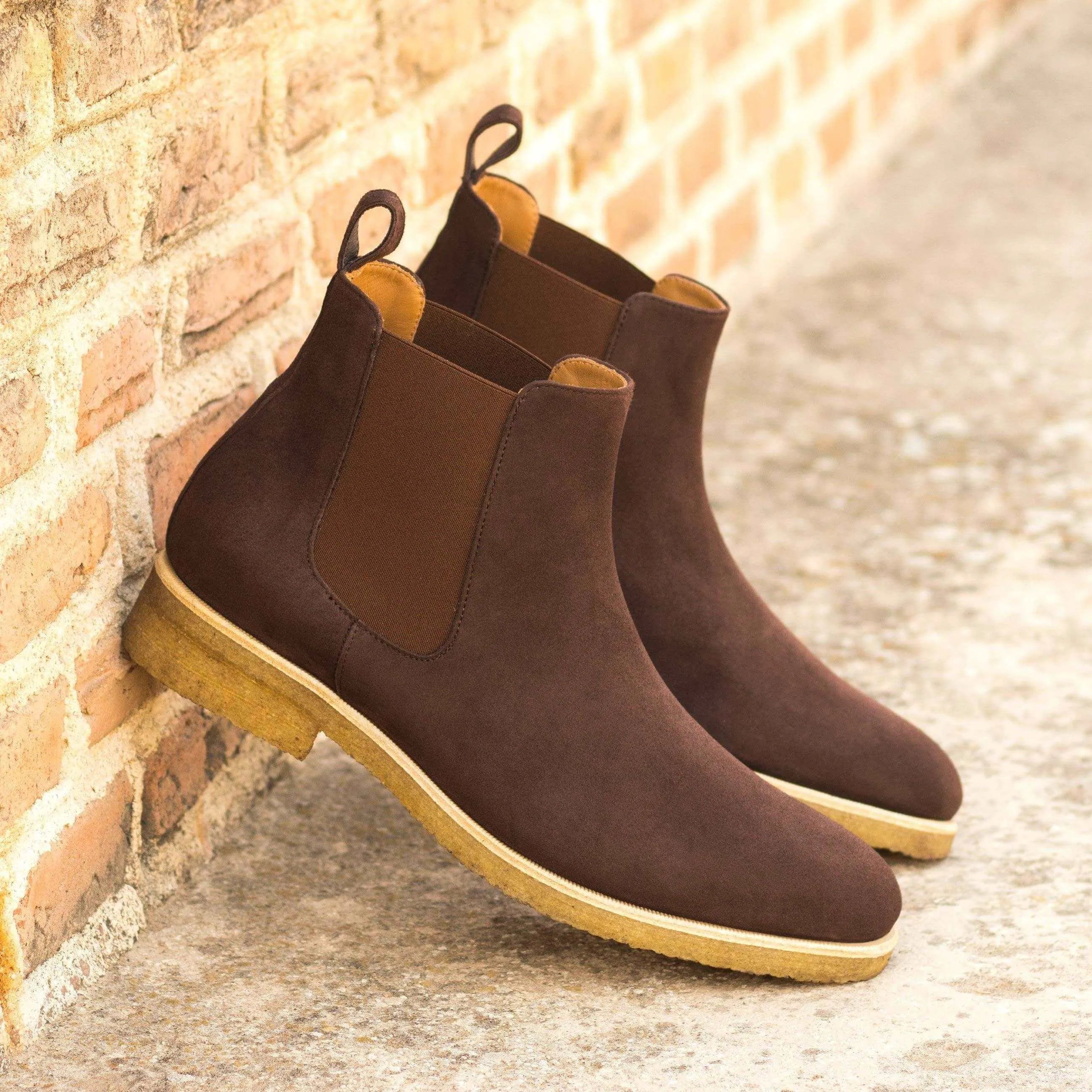 Brown suede Chelsea boots from 1905 Chelsea Boots, luxury bespoke shoes for men