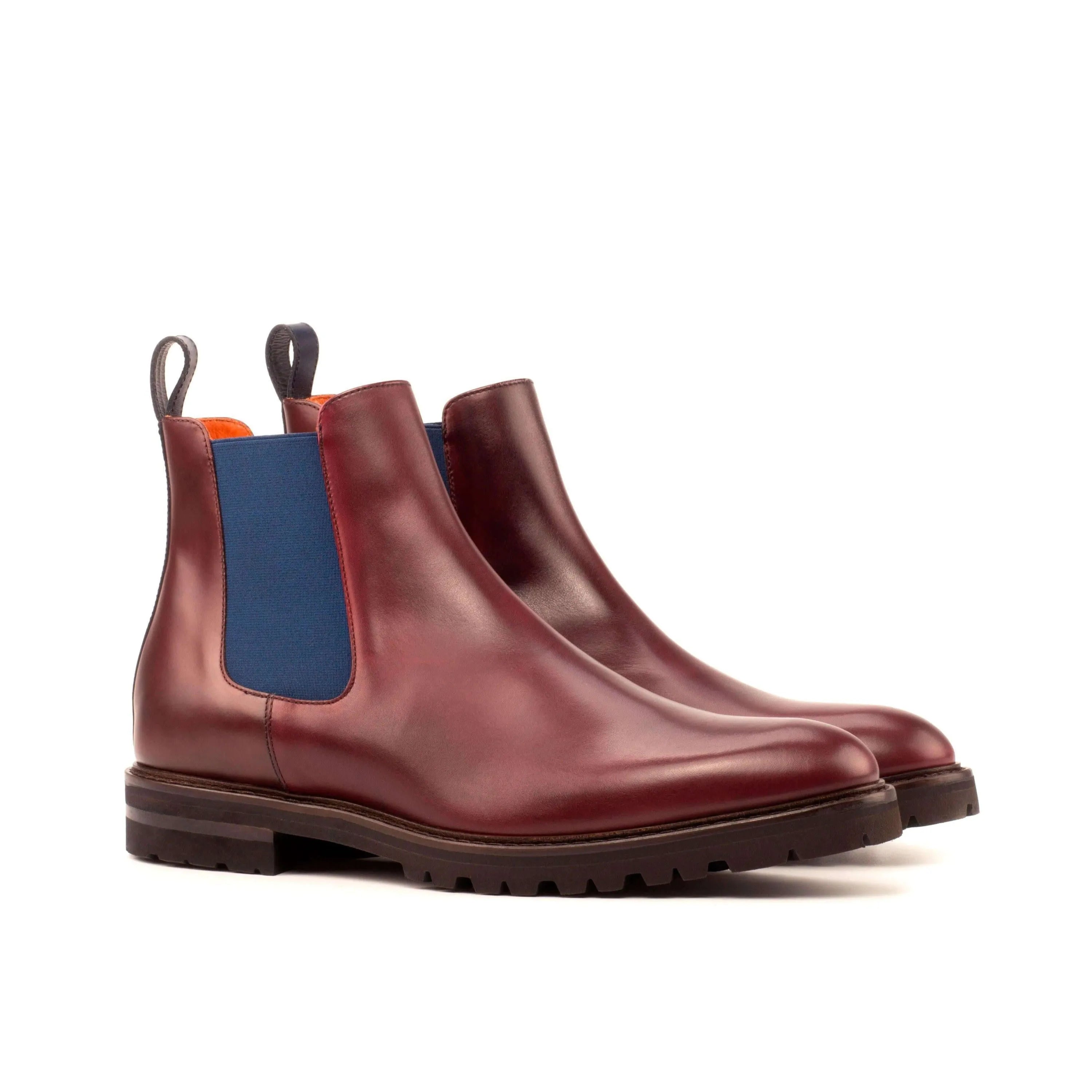 Pair of burgundy leather Chelsea boots from the 45TD Chelsea Boot II collection