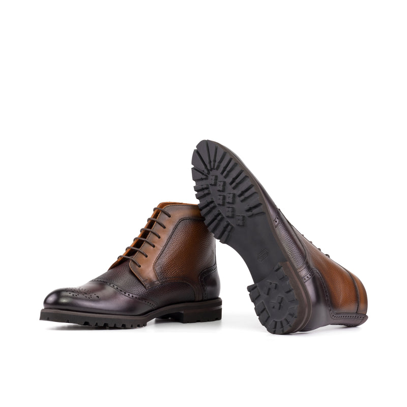 Luna Ladies Military Brogue Boots - Premium women dress shoes from Que Shebley - Shop now at Que Shebley