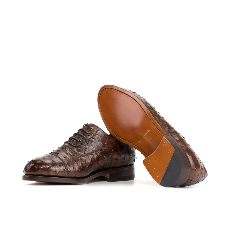 Uracco Oxford Ostrich shoes - Premium Men Dress Shoes from Que Shebley - Shop now at Que Shebley