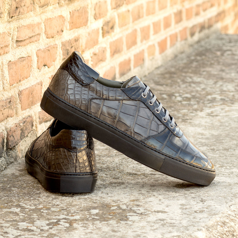 Daytona Alligator Low Top Sneaker - Premium Men Casual Shoes from Que Shebley - Shop now at Que Shebley