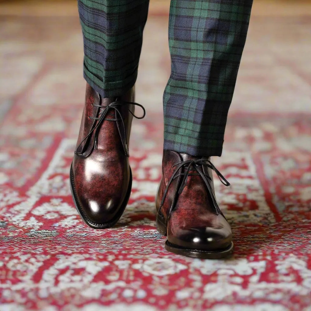 Hand made chukka boots by designer Que Shebley. Que Shebley | Shoes | Hand Made Chukka Boots By Designer Que  main image 3