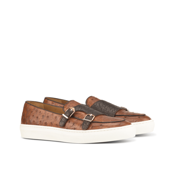 Emad Ostrich Monk Sneaker - Premium Men Casual Shoes from Que Shebley - Shop now at Que Shebley