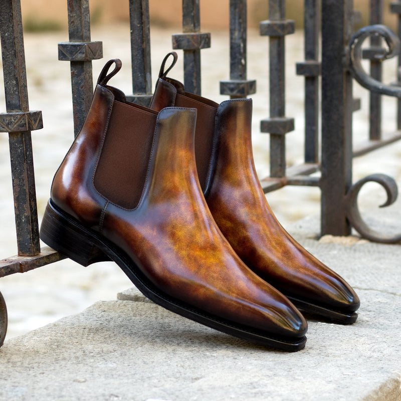 Francesco Patina Chelsea Boots - Premium Men Dress Boots from Que Shebley - Shop now at Que Shebley