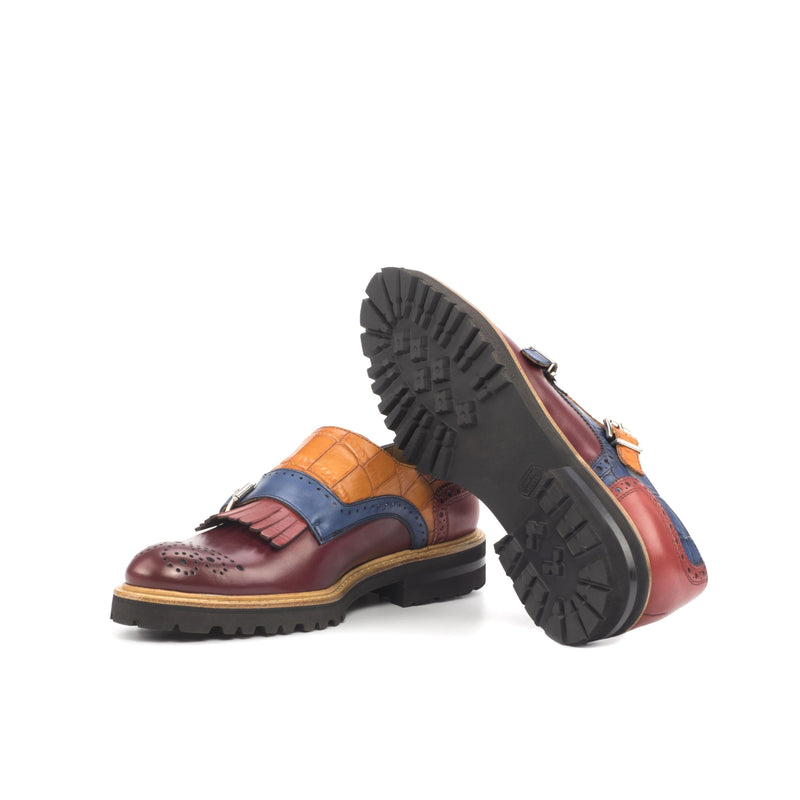 Franka Kiltie unisex Monk Strap - Premium women dress shoes from Que Shebley - Shop now at Que Shebley