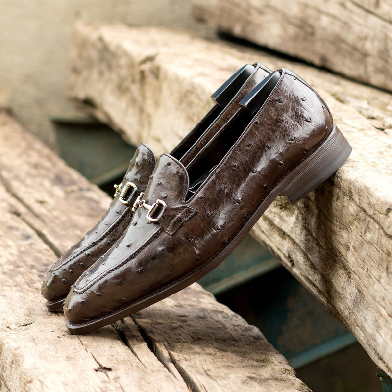 Harpon Ostrich Loafers - Premium Men Dress Shoes from Que Shebley - Shop now at Que Shebley