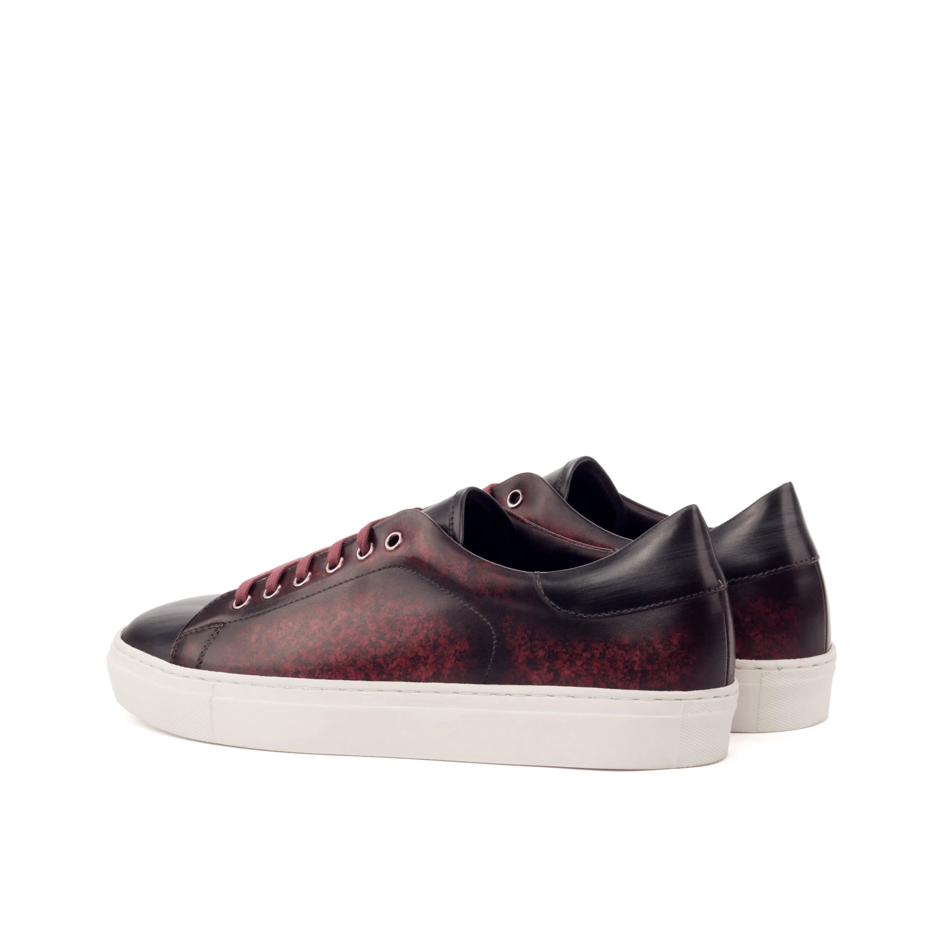 Burgundy leather Abril Trainer Patina Sneakers with white soles for stylish comfort