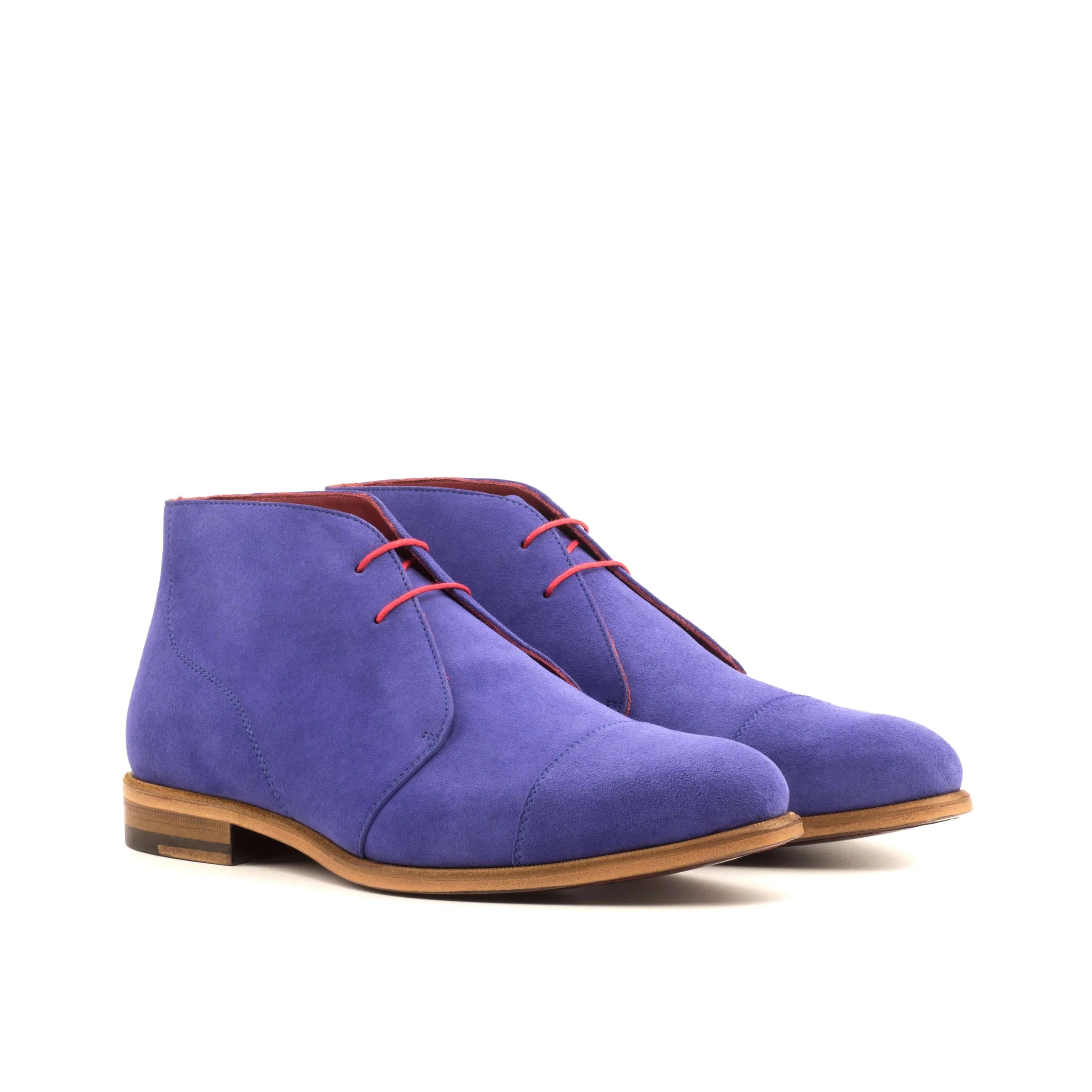 Purple suede Admiral Chukka boots showcasing stylish patina chukkas design