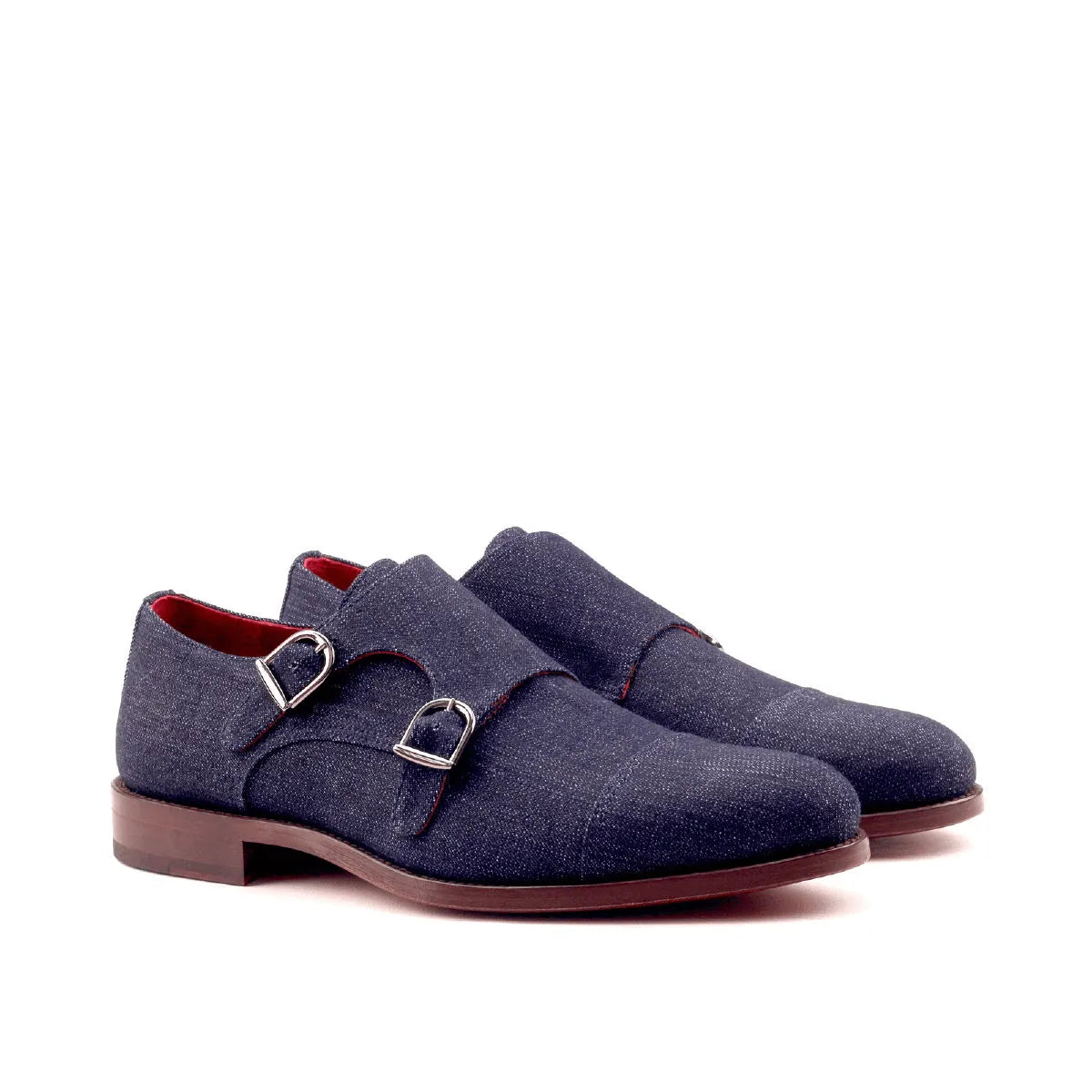 Blue Aesop Double Monk shoes featuring a stylish double monk strap design