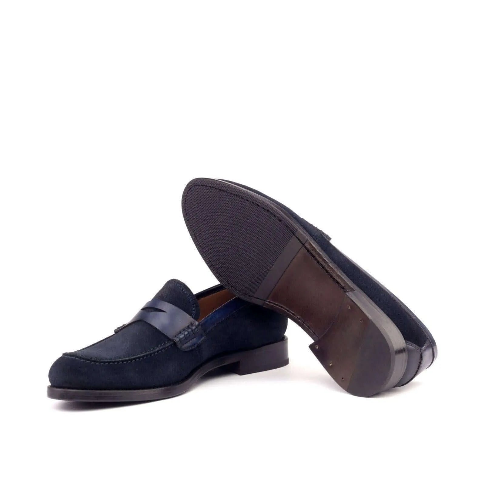 Navy blue suede Alis Ladies Loafers II showcasing stylish and comfortable ladies loafers