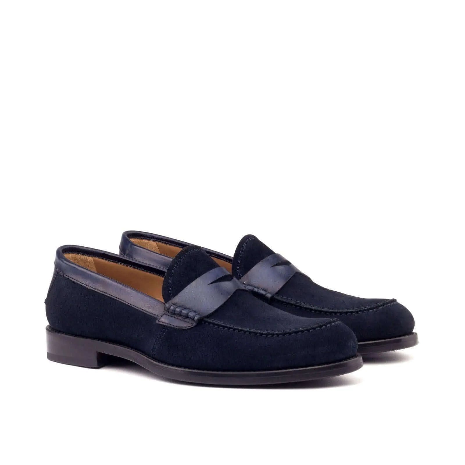 Navy blue suede loafers from Alis Ladies Loafers II for stylish women’s footwear