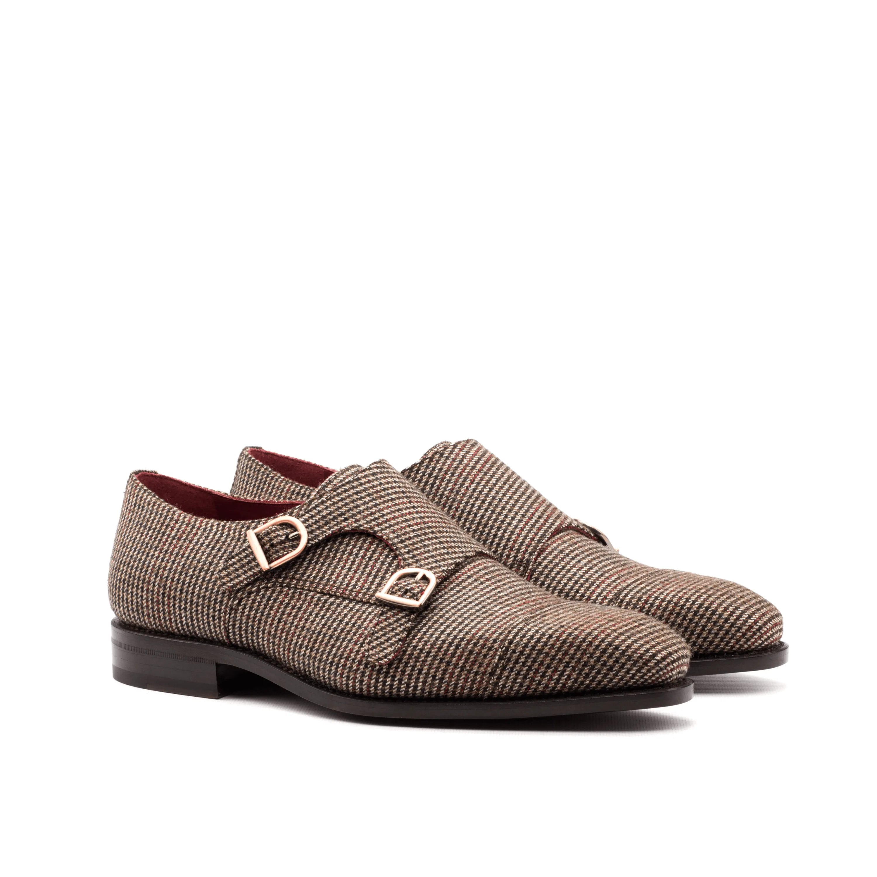 Tweed Double Monk Strap Shoes - Ara Double Monk II for stylish sophistication