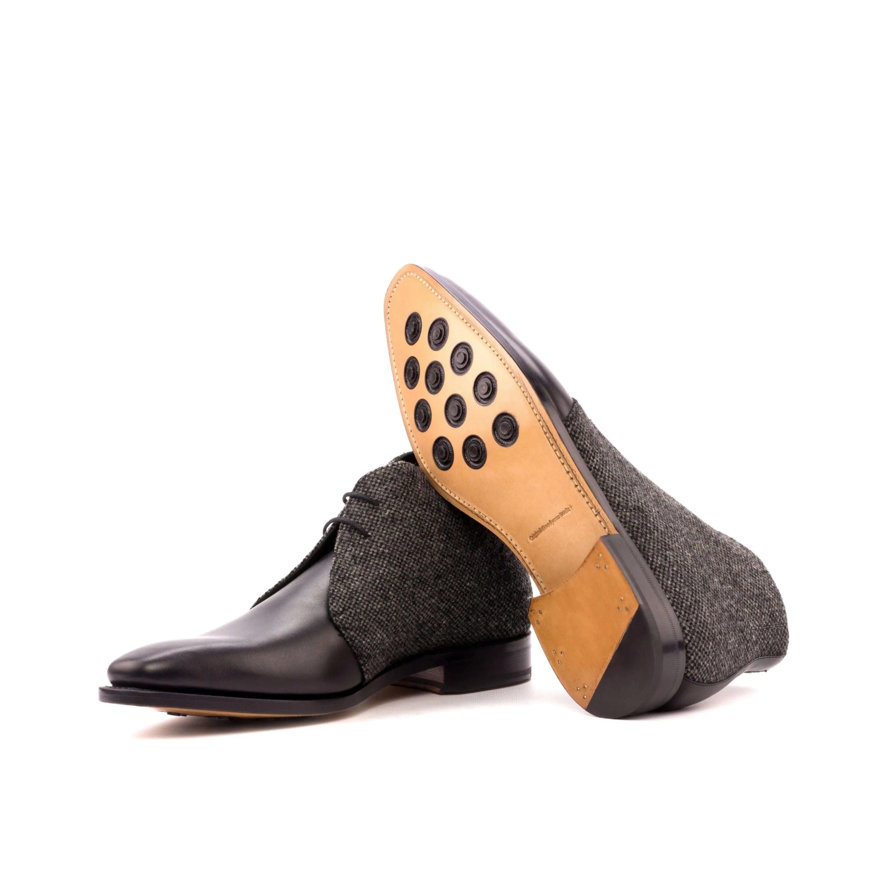Leather and tweed Artemon Chukka Boots II elegantly designed for style and comfort