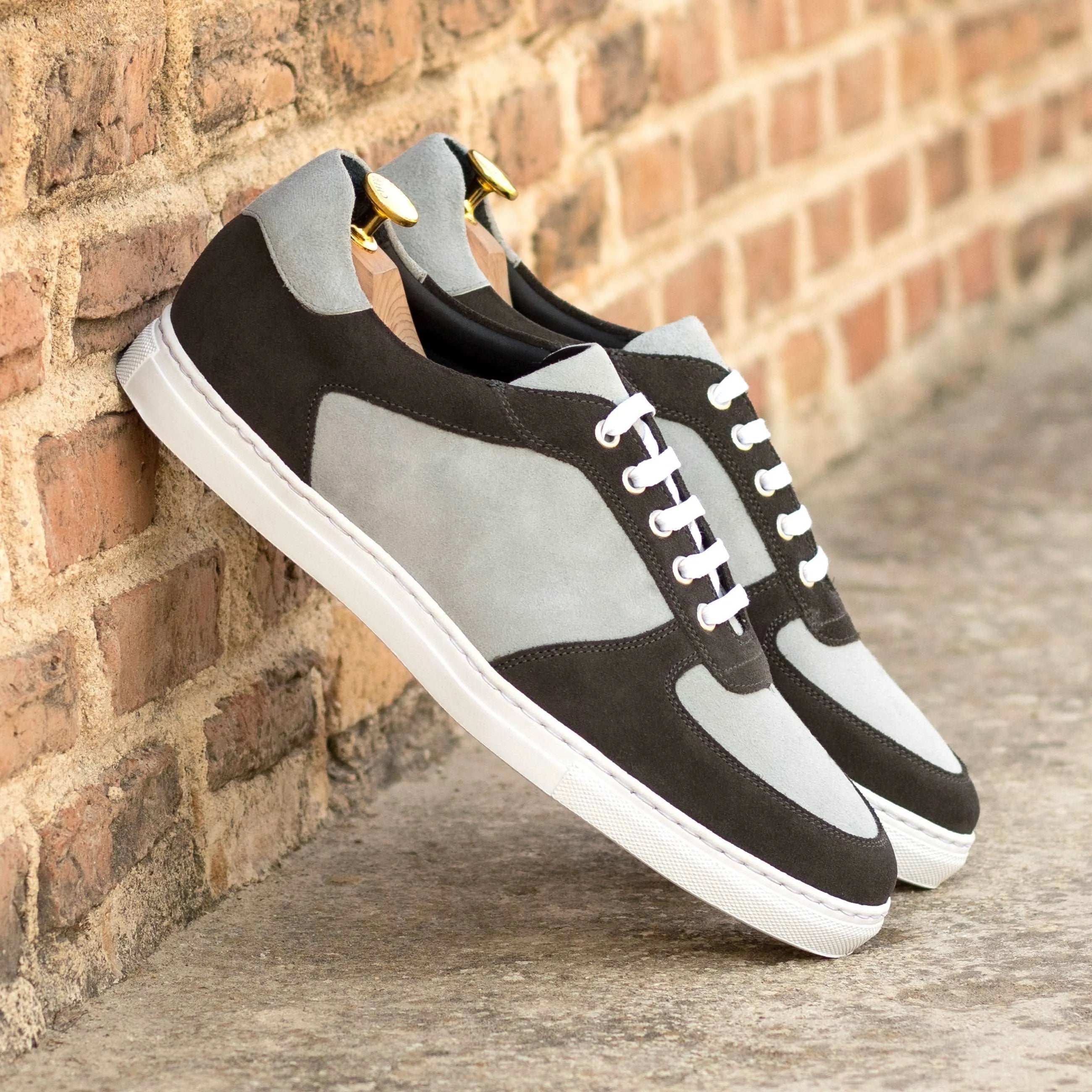 Atlas Low Top Sneakers in two-toned suede, a stylish chunky trainer sneaker option