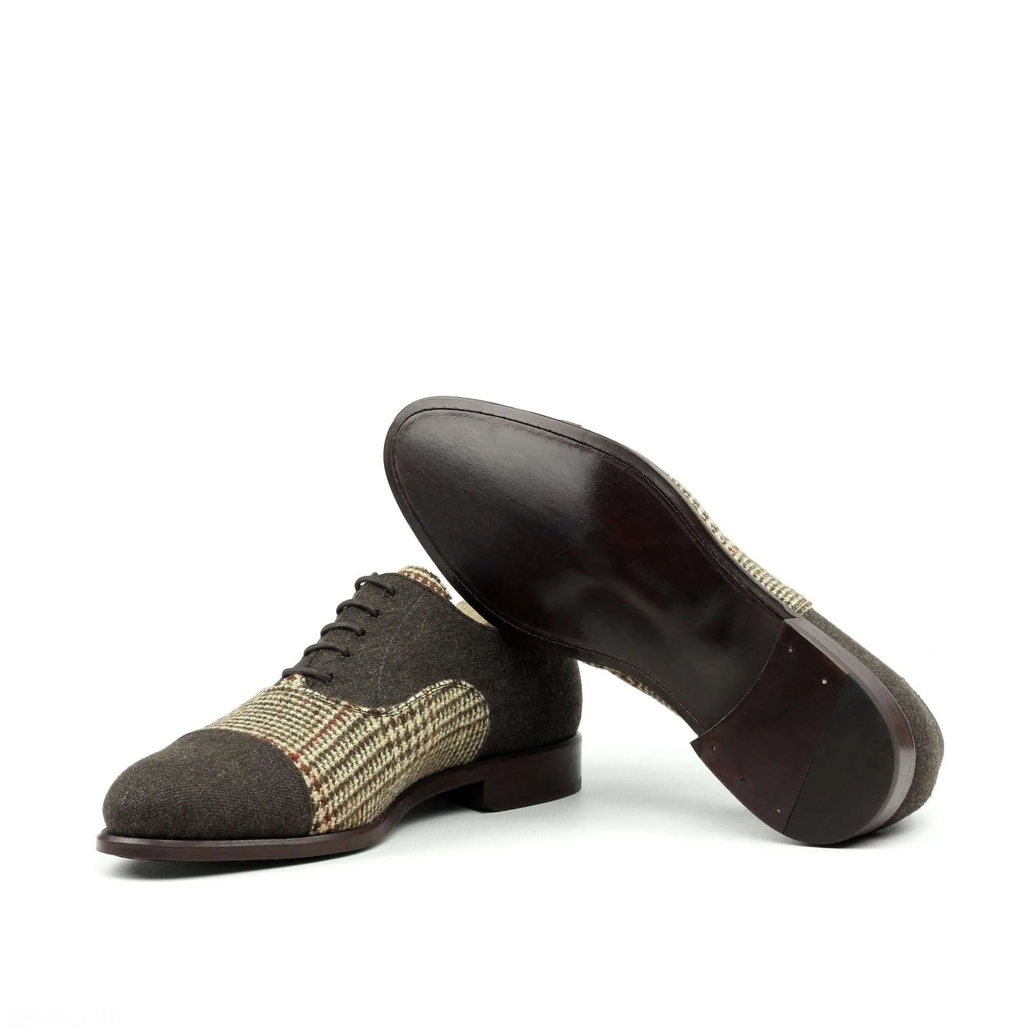 Brown and plaid Azzedine Oxford Shoes II, stylish oxford shoes for formal occasions