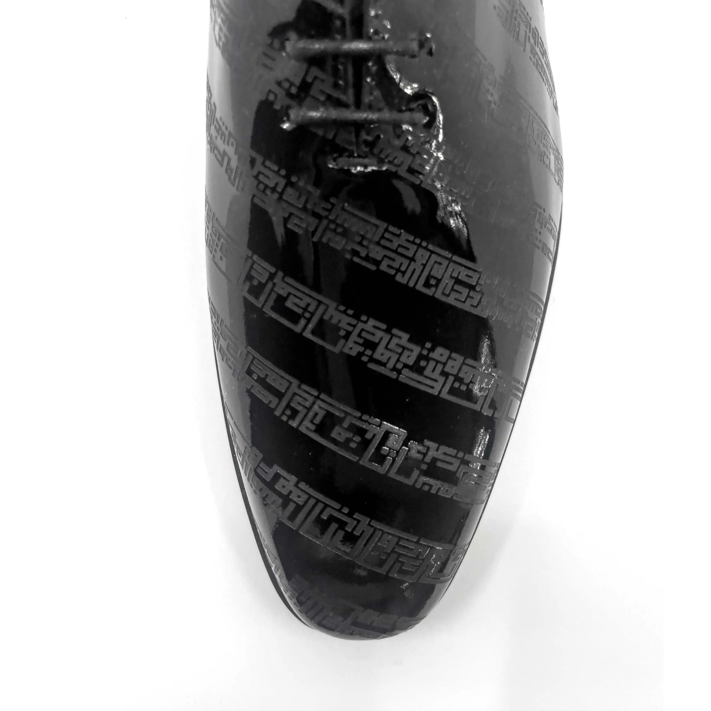 Black patent leather dress shoe from the Before The Throne Wholecut Shoes collection