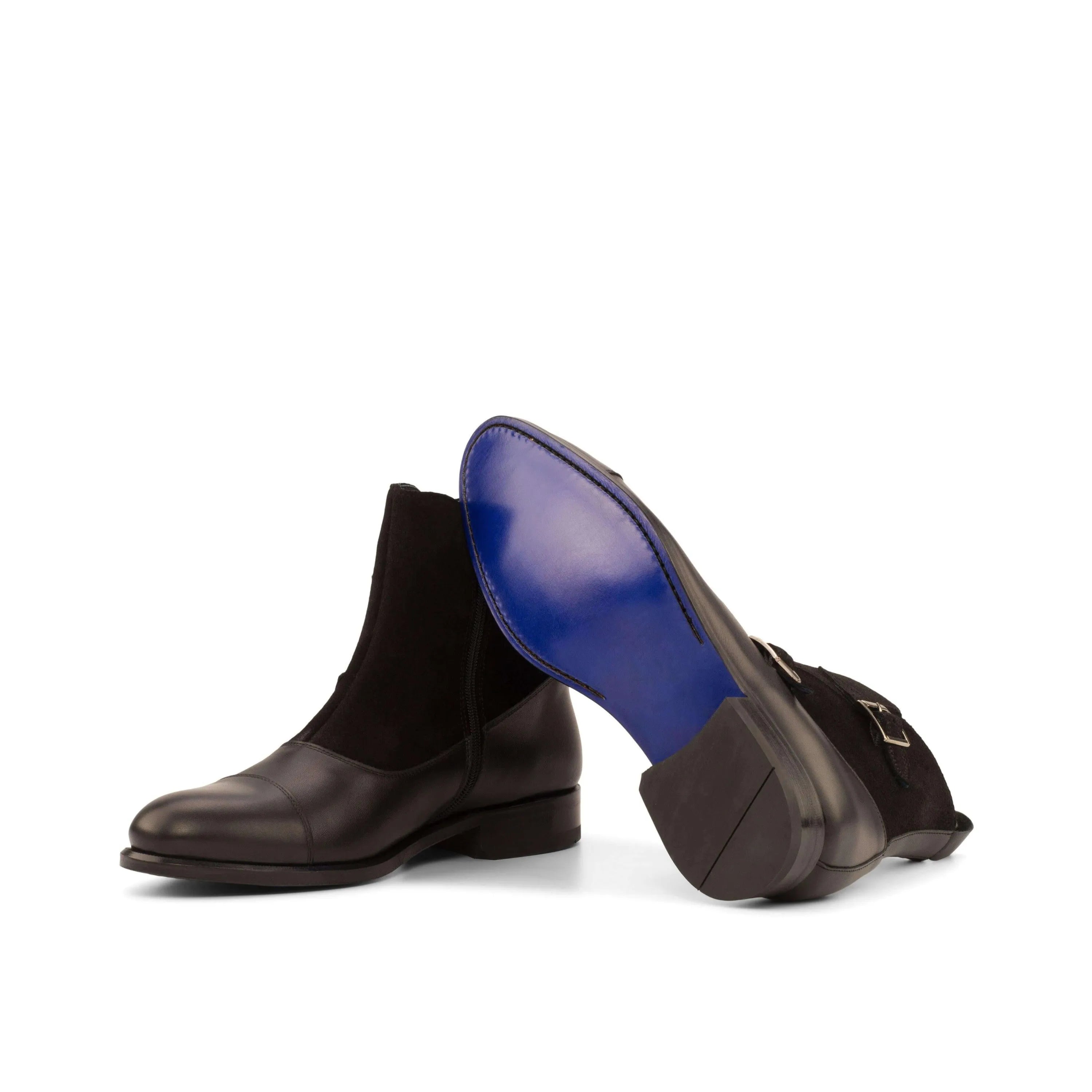 Leather and suede ankle boots, showcasing the Benny Octavian Boots II design