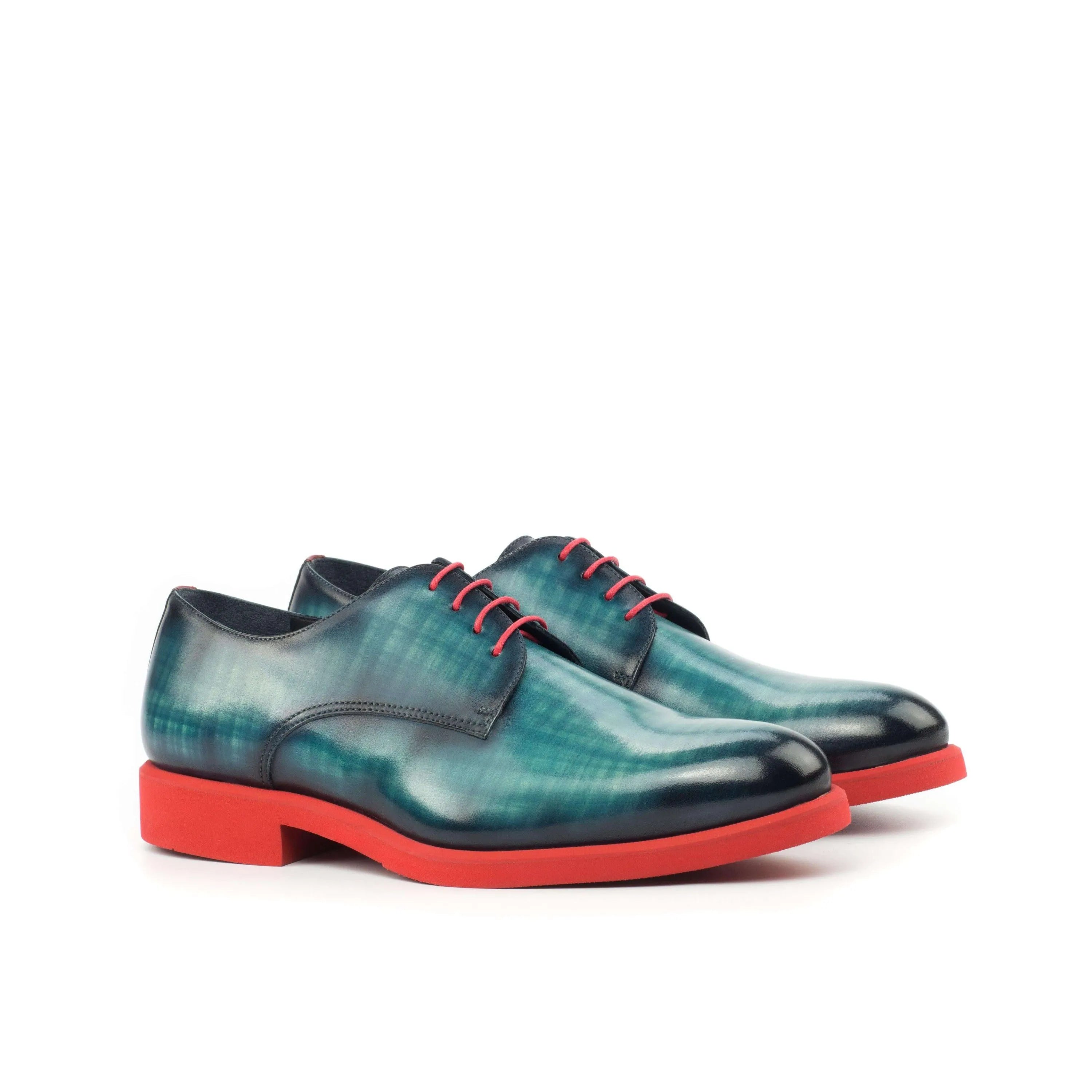 Two-toned leather Birmingham Patina Derby Shoes featuring a derby split toe design