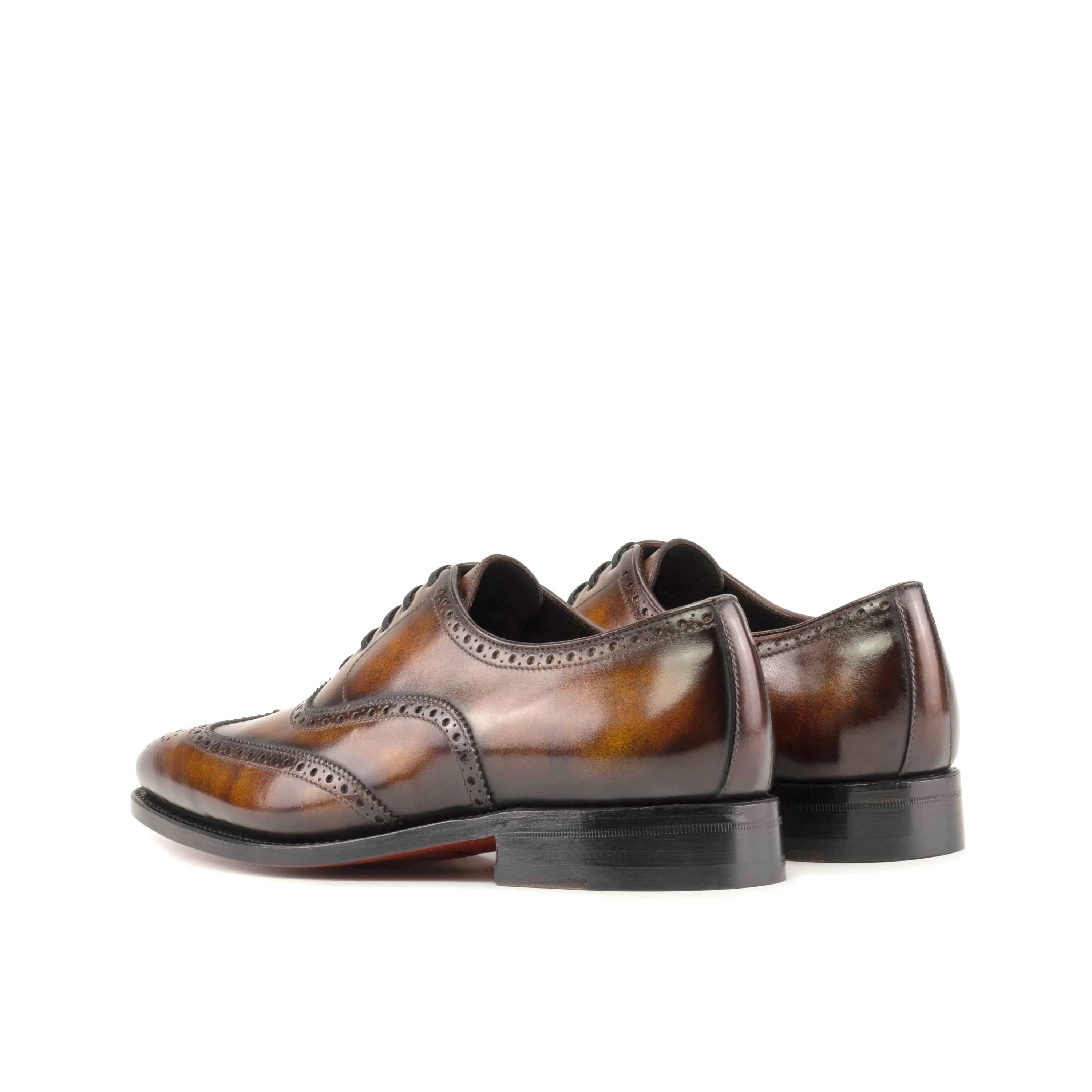 Brown leather wingtip Bondo Patina full brogue shoes II for a stylish fast lane look