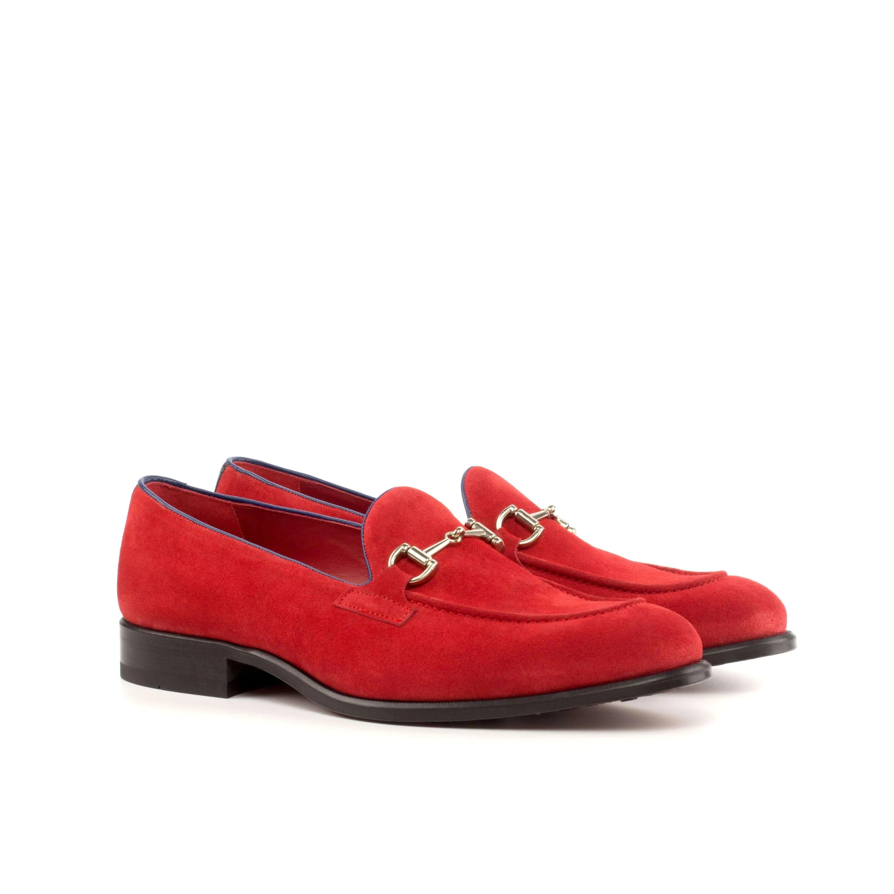 Red suede Bossy Loafers II, luxury bespoke shoes for men, perfect for stylish executives