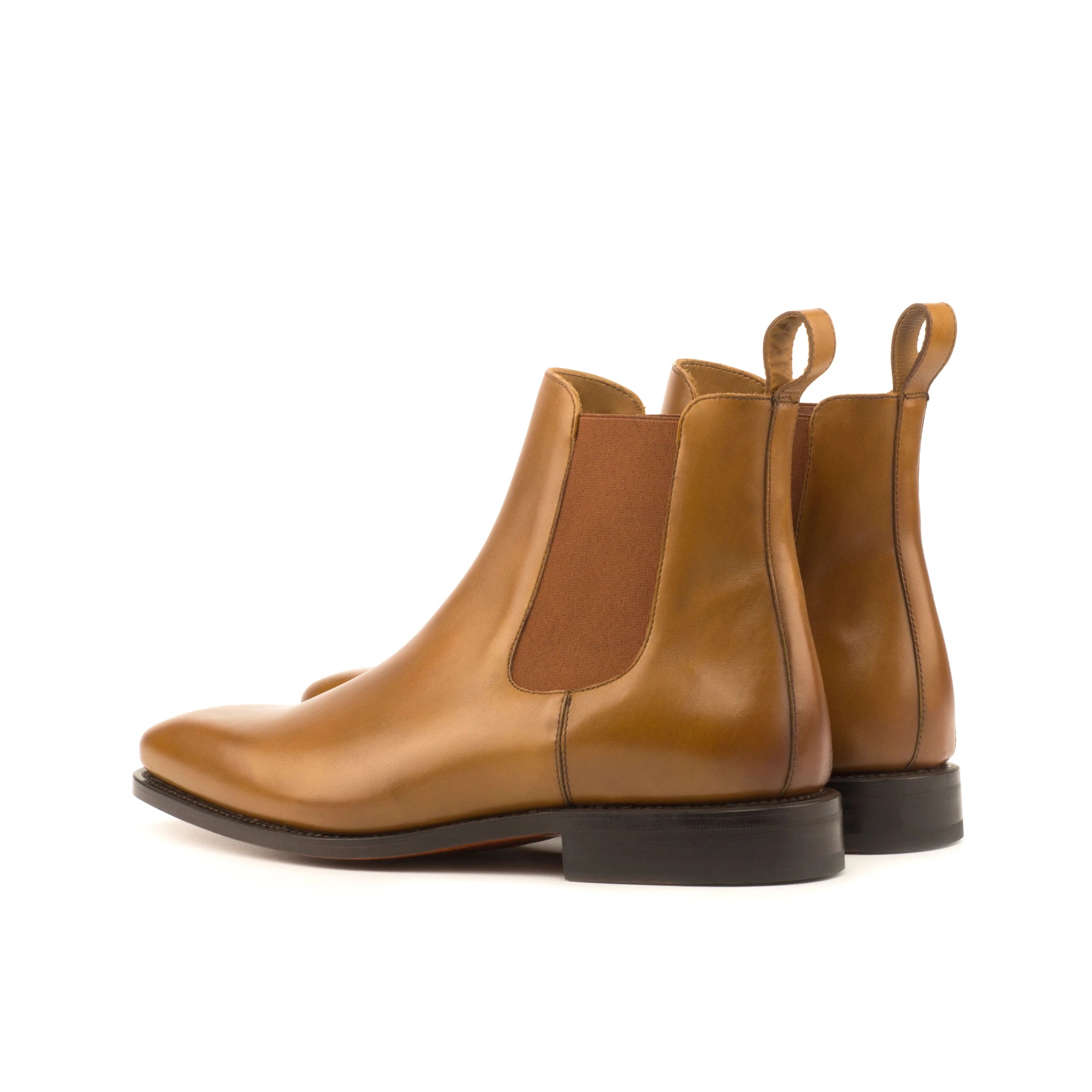 Braindo chelsea boot: tan leather chelsea boots with polished finish