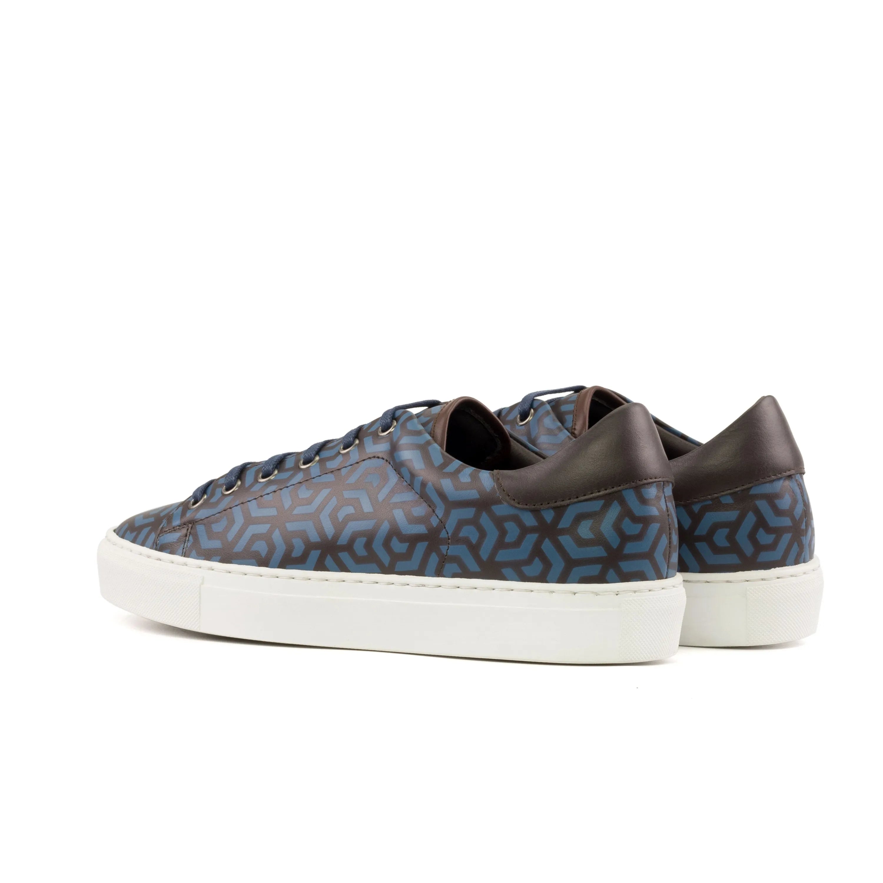 Patterned leather sneakers from the Braska Trainer collection for stylish footwear