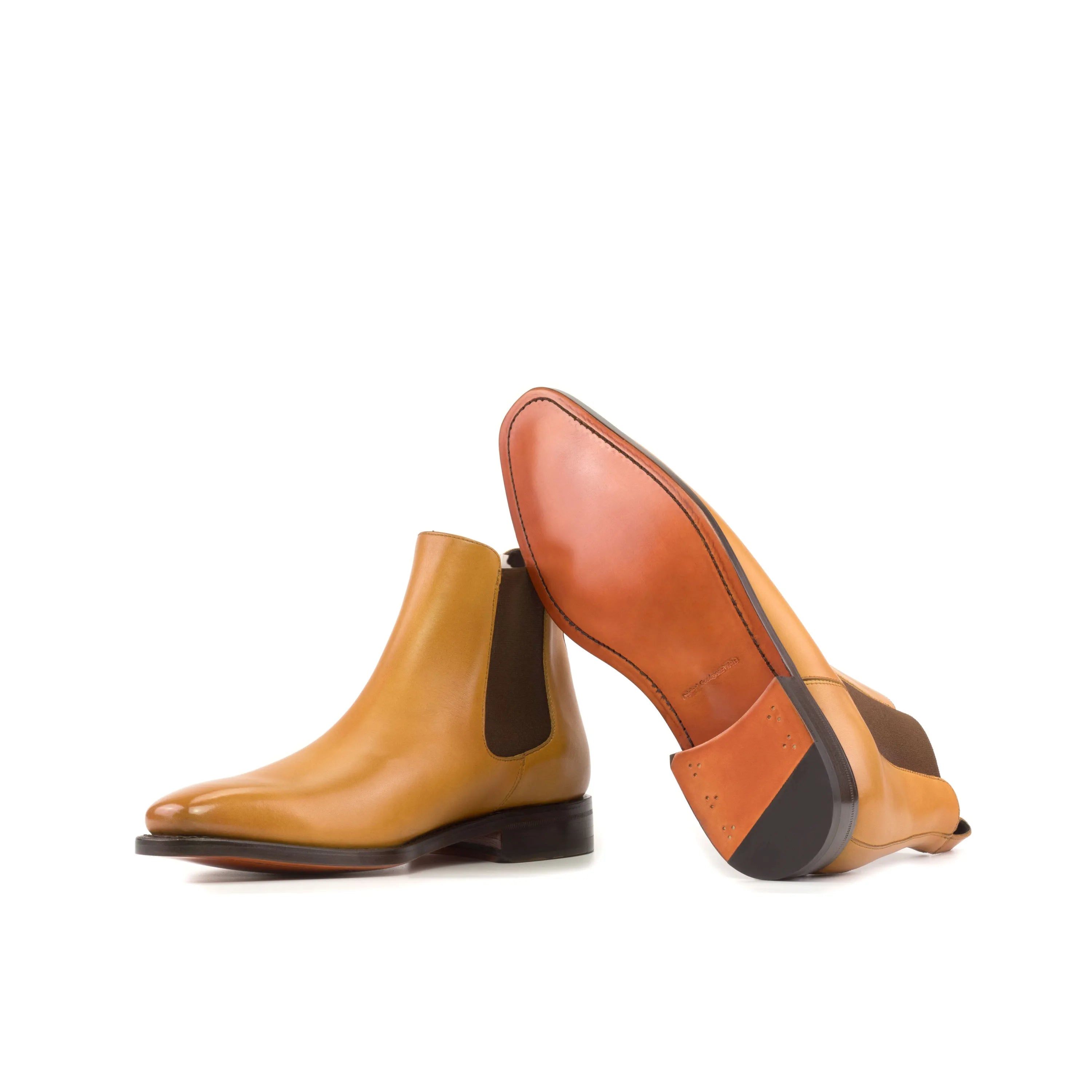 Pair of tan leather Canni Chelsea Boots for a stylish and sophisticated look