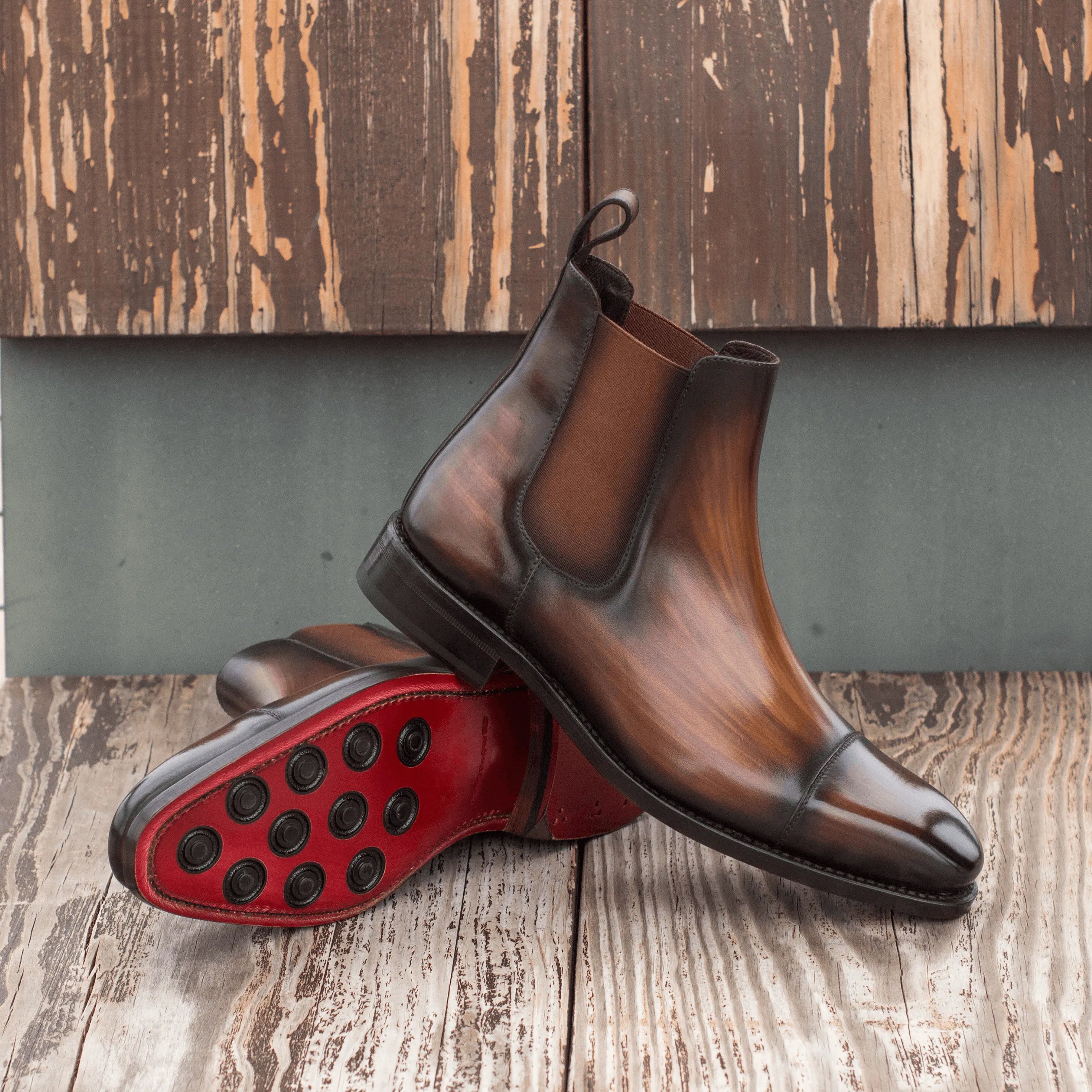 Leather Chayton Patina Chelsea Boots II showcasing stylish and durable design elements