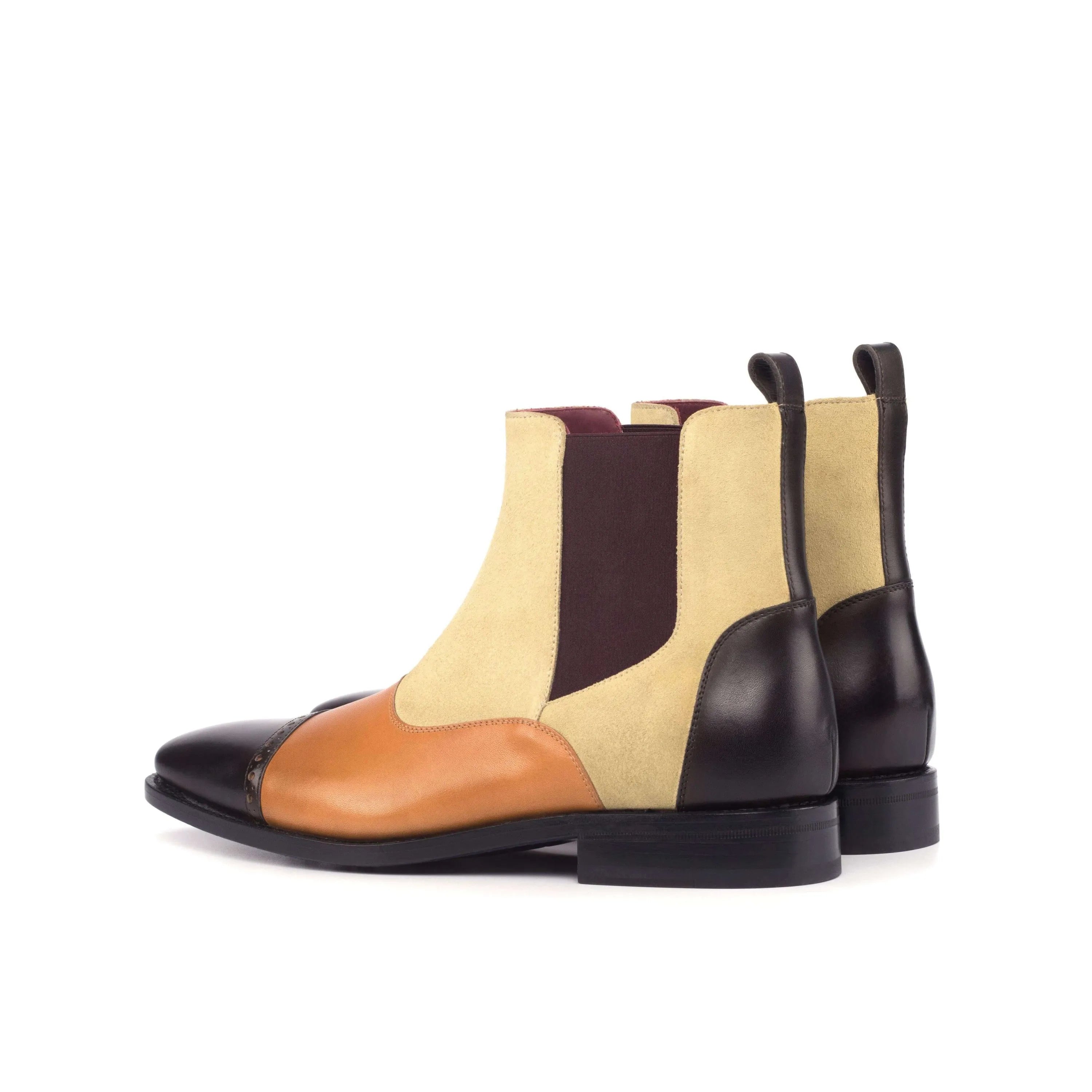 Two-toned leather Chiva Chelsea Boot showcasing elegance and contemporary style
