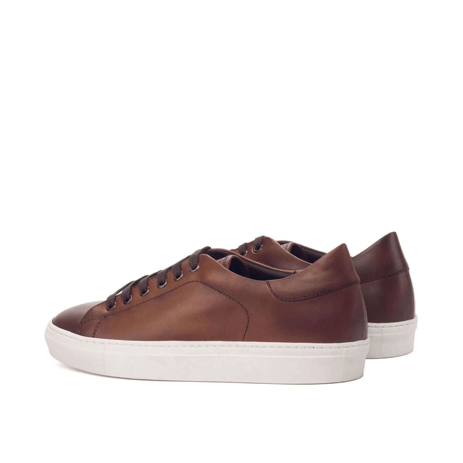Brown leather Claus Trainer Sneakers with white soles for stylish comfort
