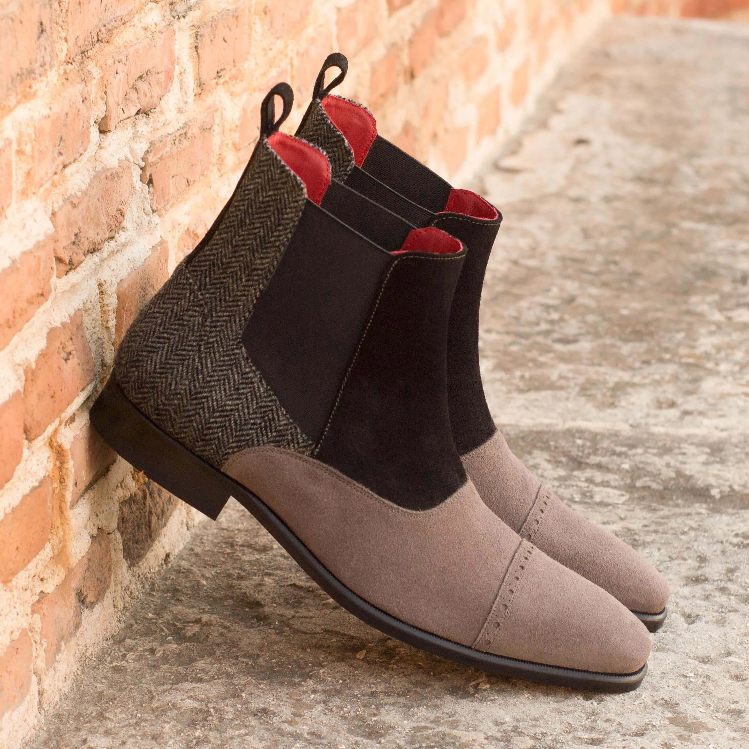 Two-tone suede and herringbone CM20 Chelsea Boots II for stylish footwear options