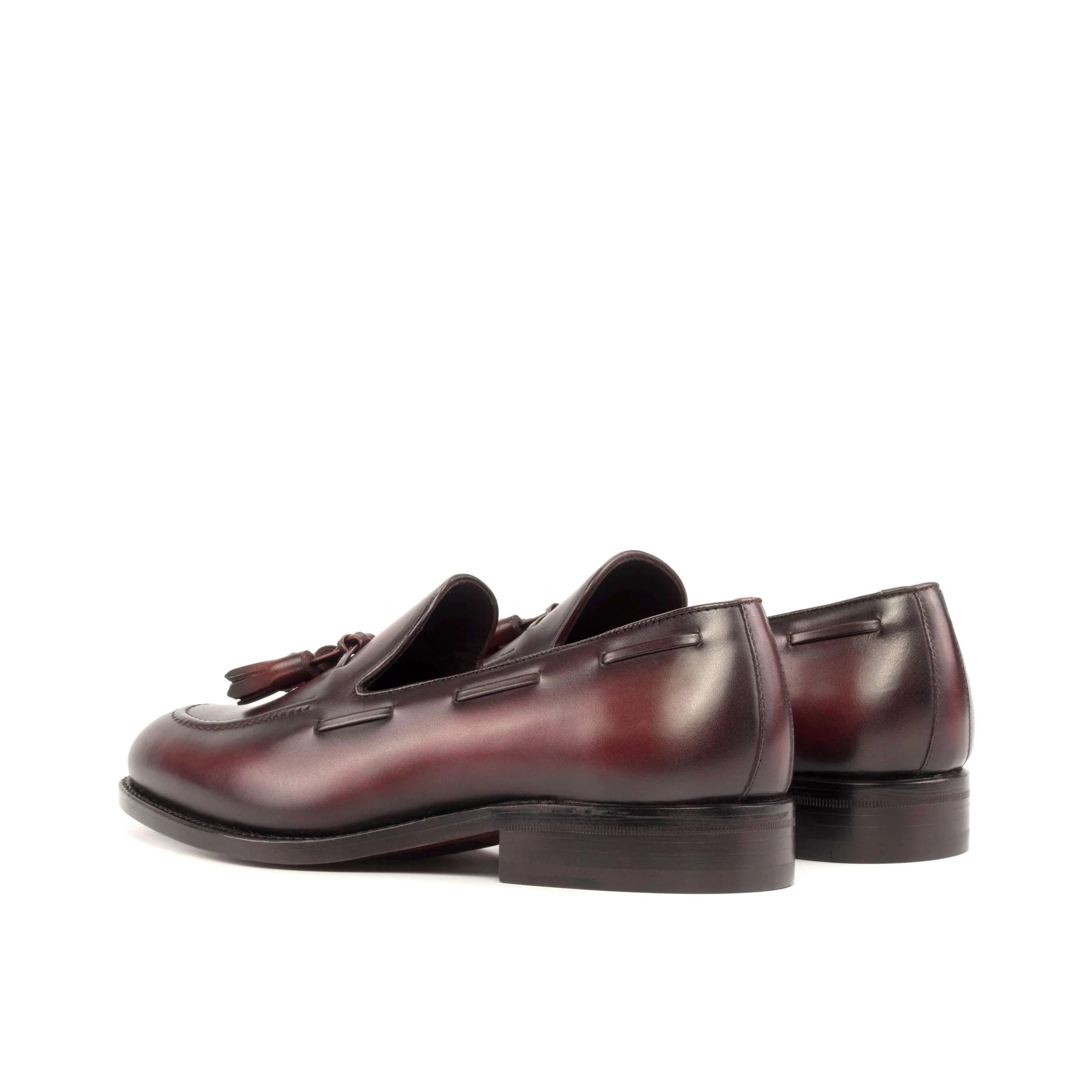 Burgundy leather tassel loafers from Colorado Loafers for a sophisticated style