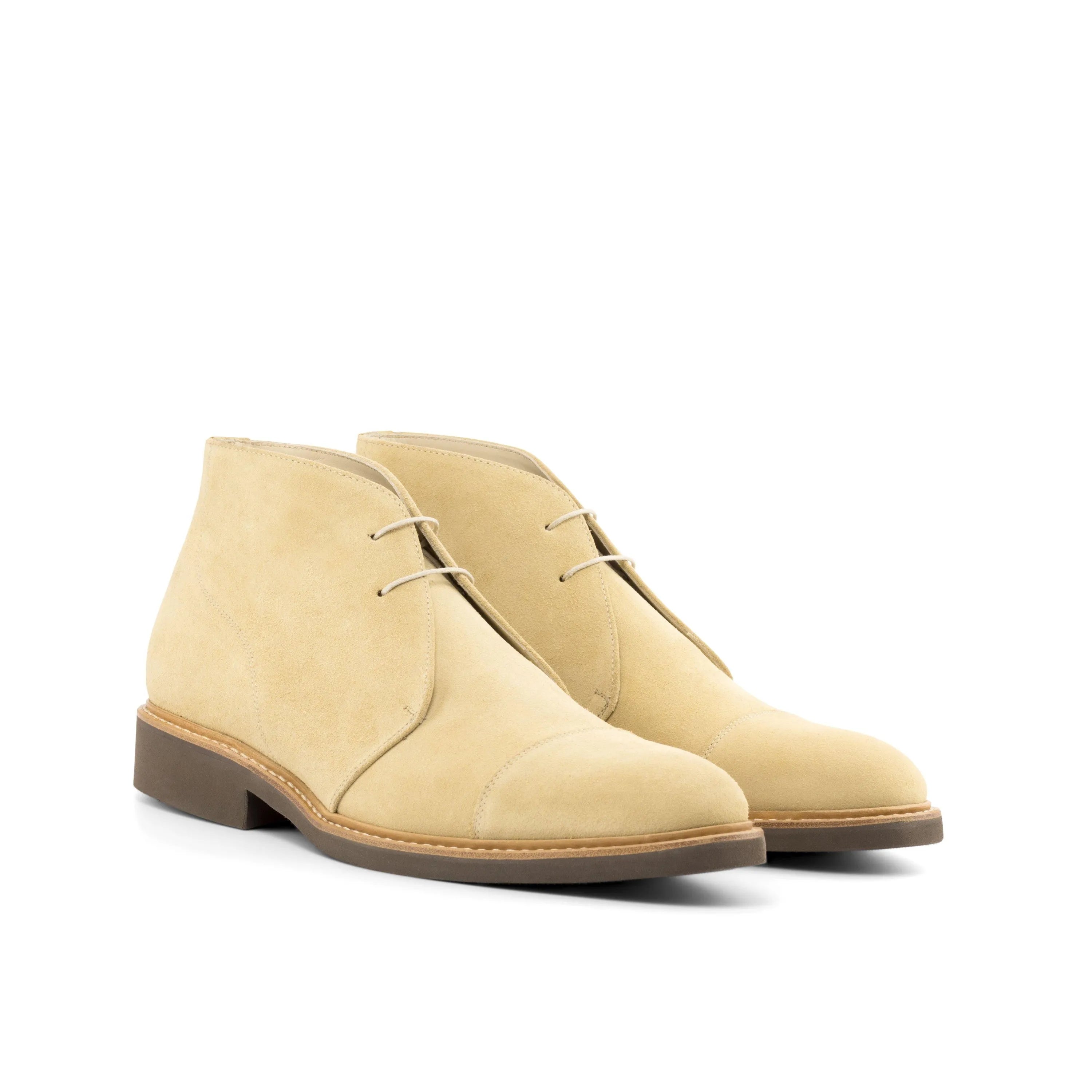 Beige suede Dandy Chukka Boots showcasing elegant style and comfort for casual wear