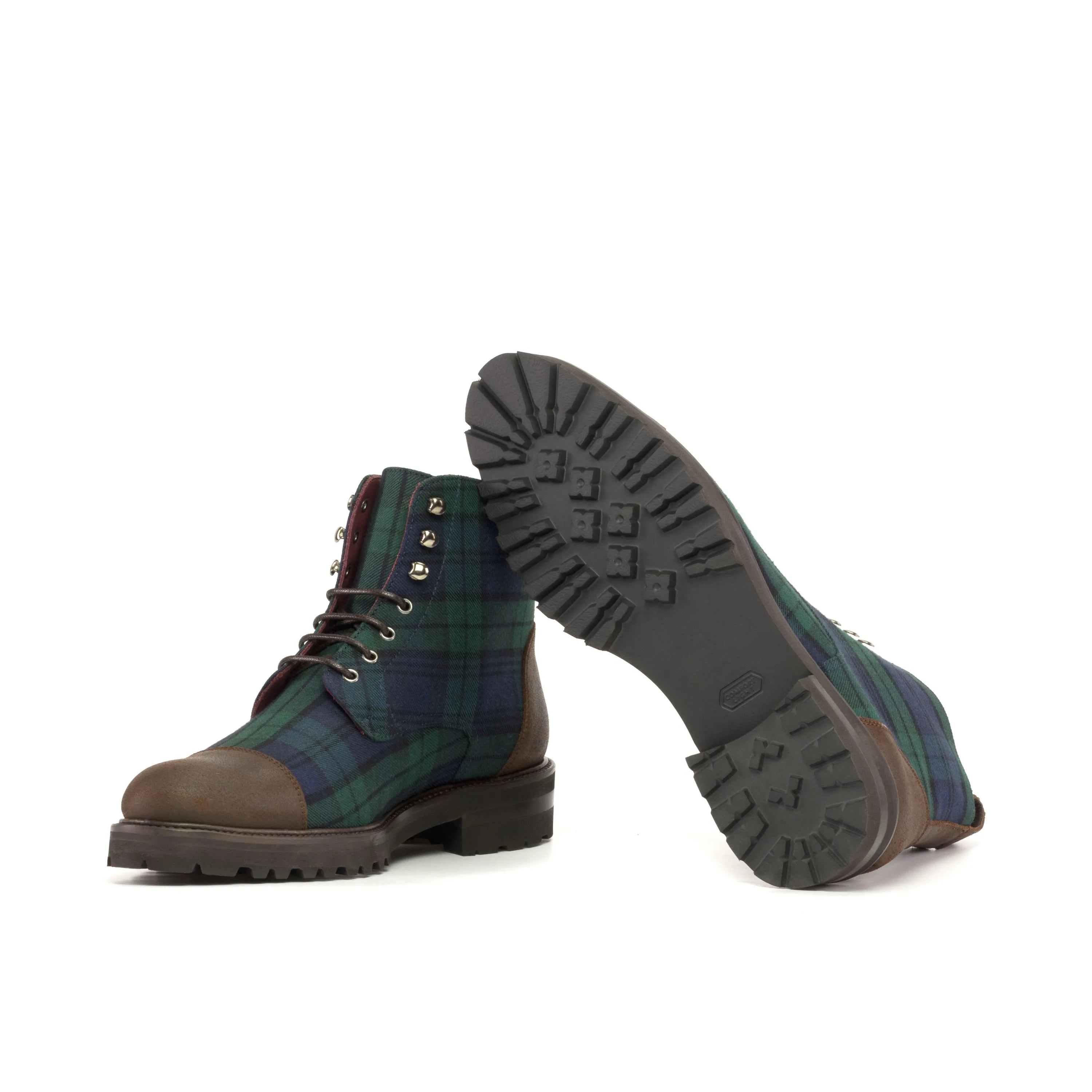 Plaid lace-up Dano Ladies Captoe boots for stylish and versatile footwear options