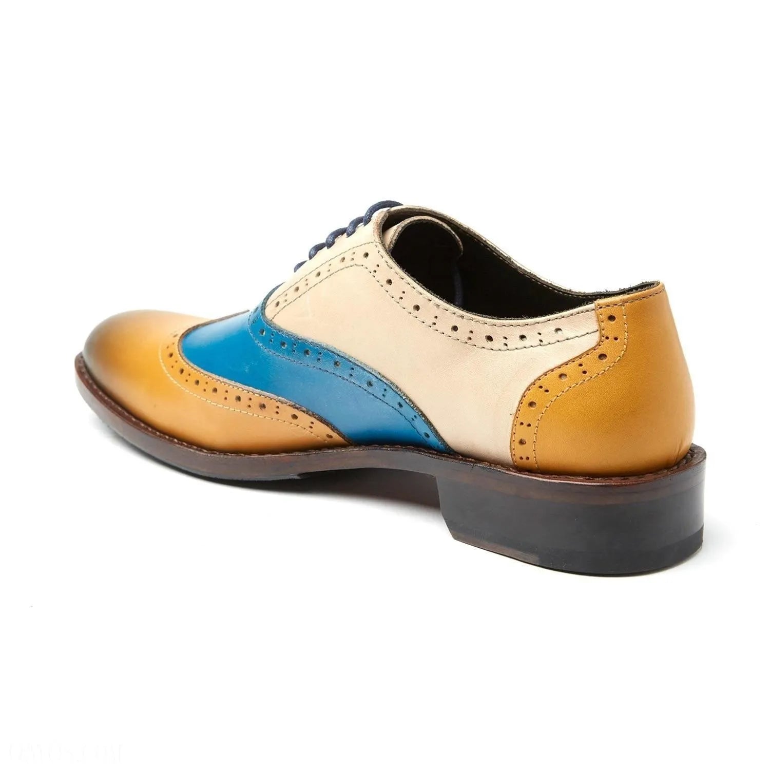 Multi-toned leather Dealer Oxford Dress Shoe for sophisticated formal occasions