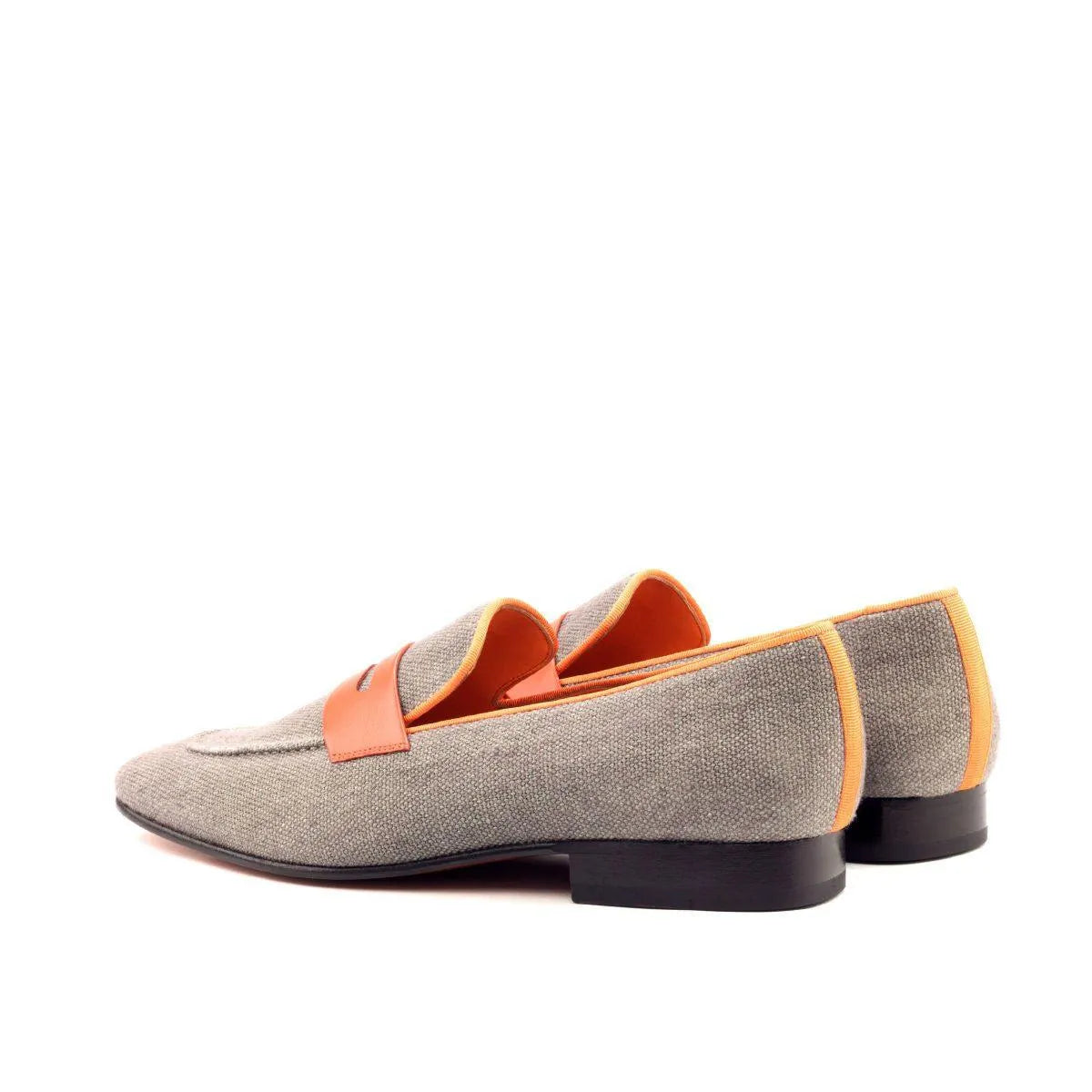 Gray and orange loafers from the Delight Drake slipon collection