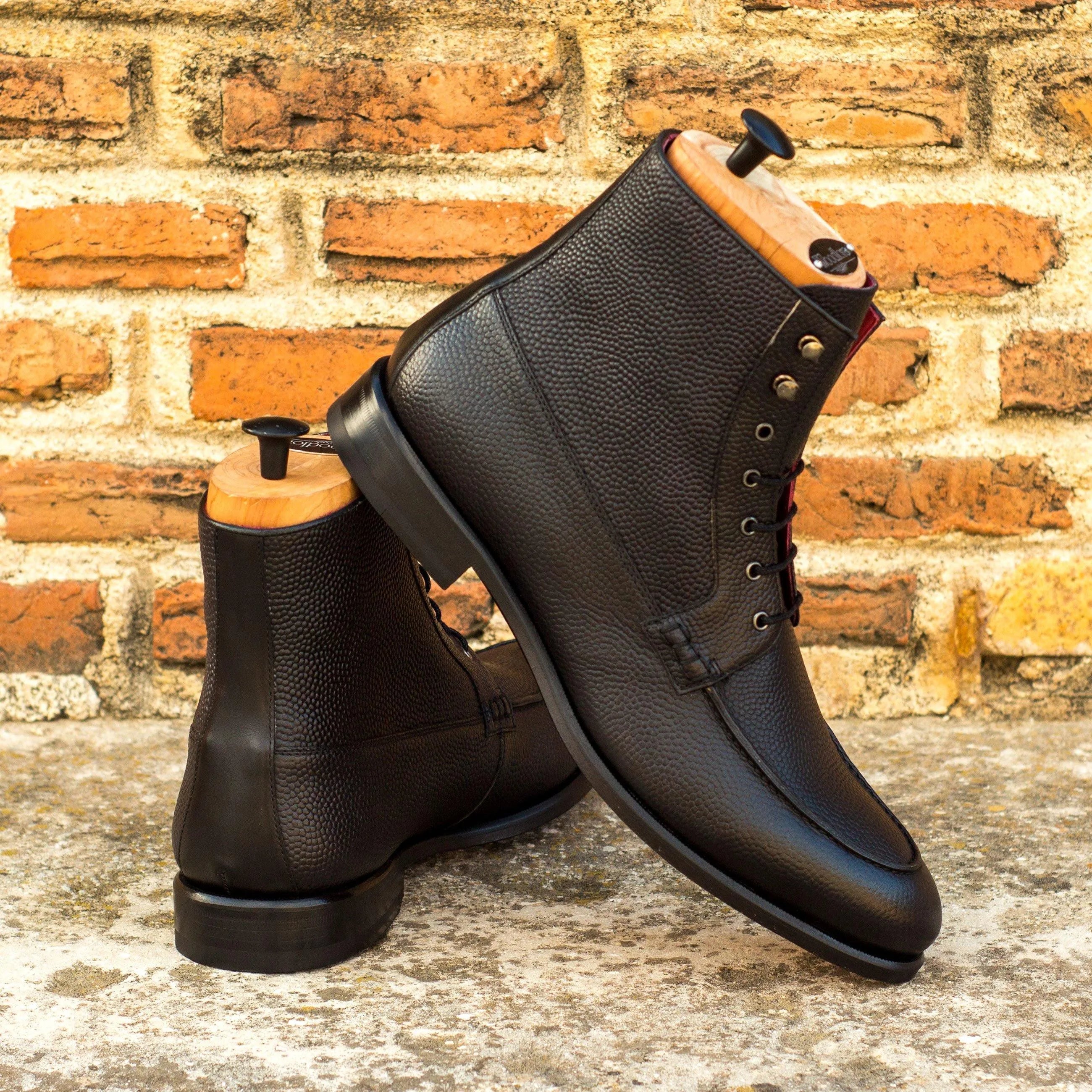 Black leather Denver Moc Boot II showcasing stylish and durable moc boot design