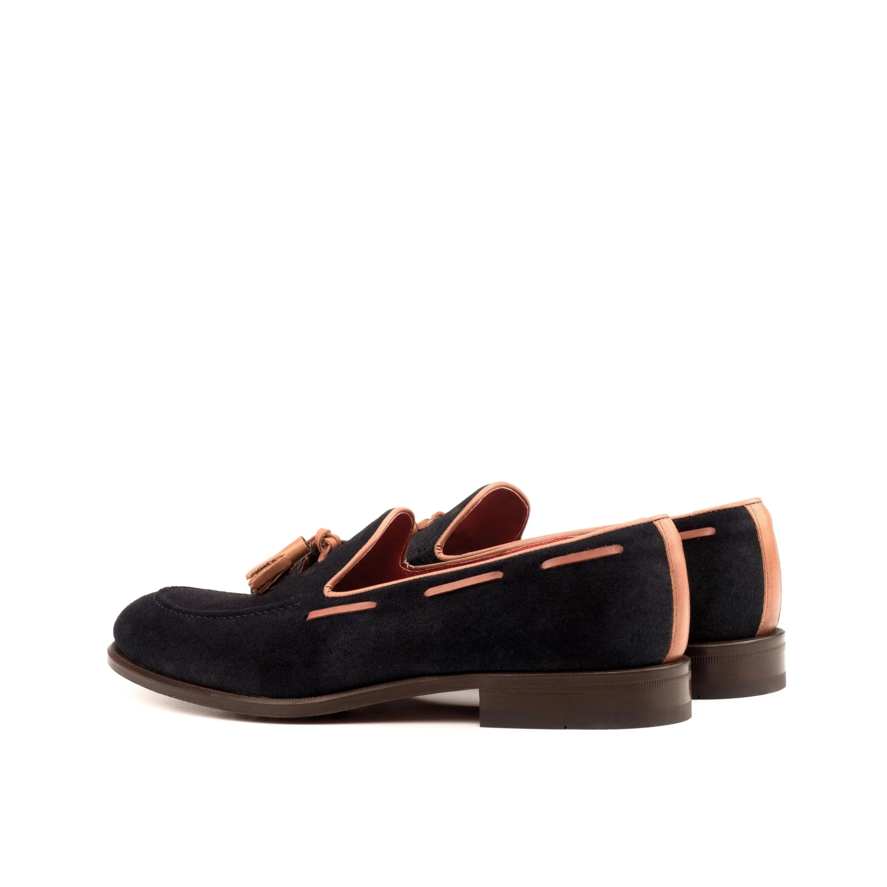 Dimilio Loafers II featuring black suede tassel loafers with a rounded toe for men