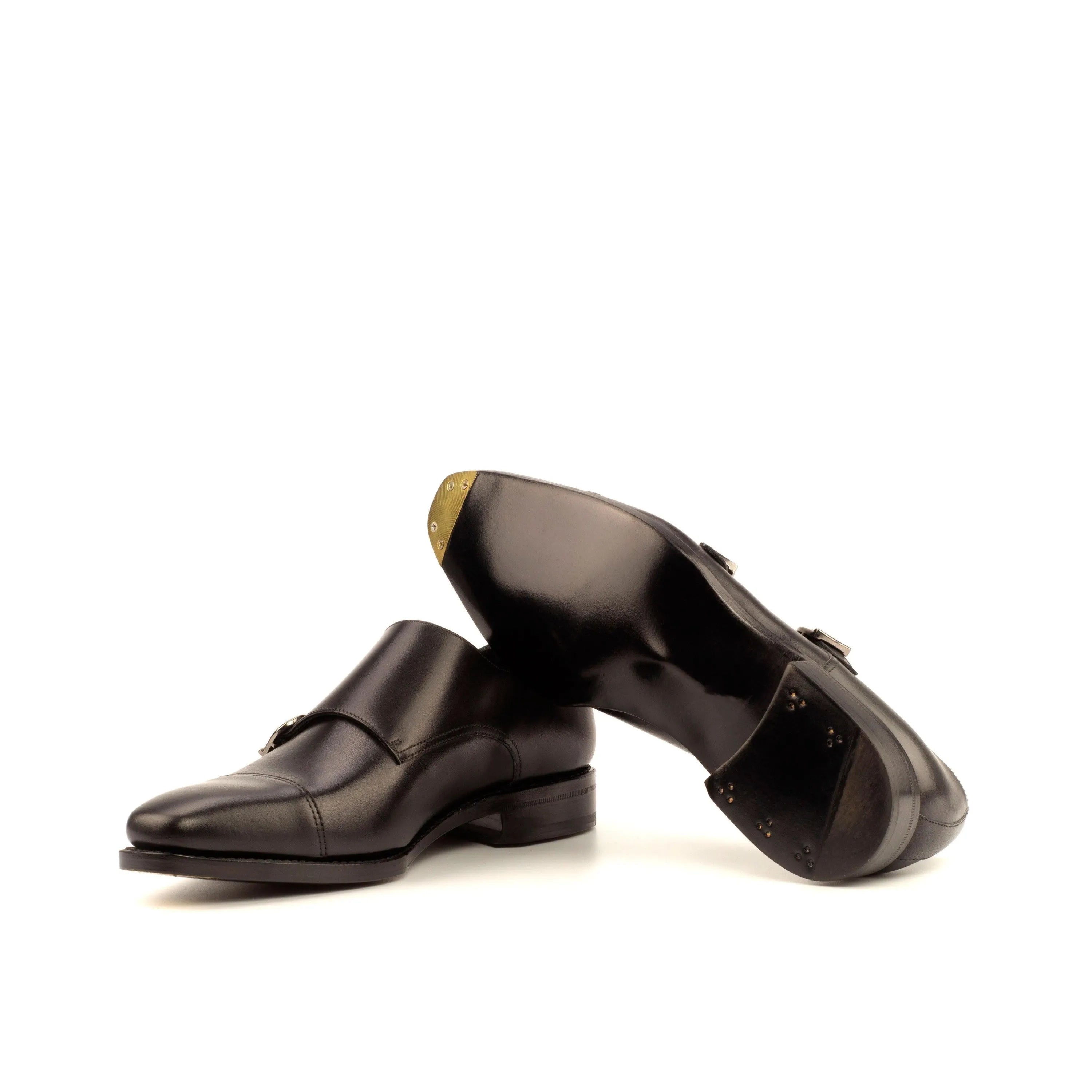 Brown leather Dominto Double Monk II shoes showcasing elegant double monk strap design