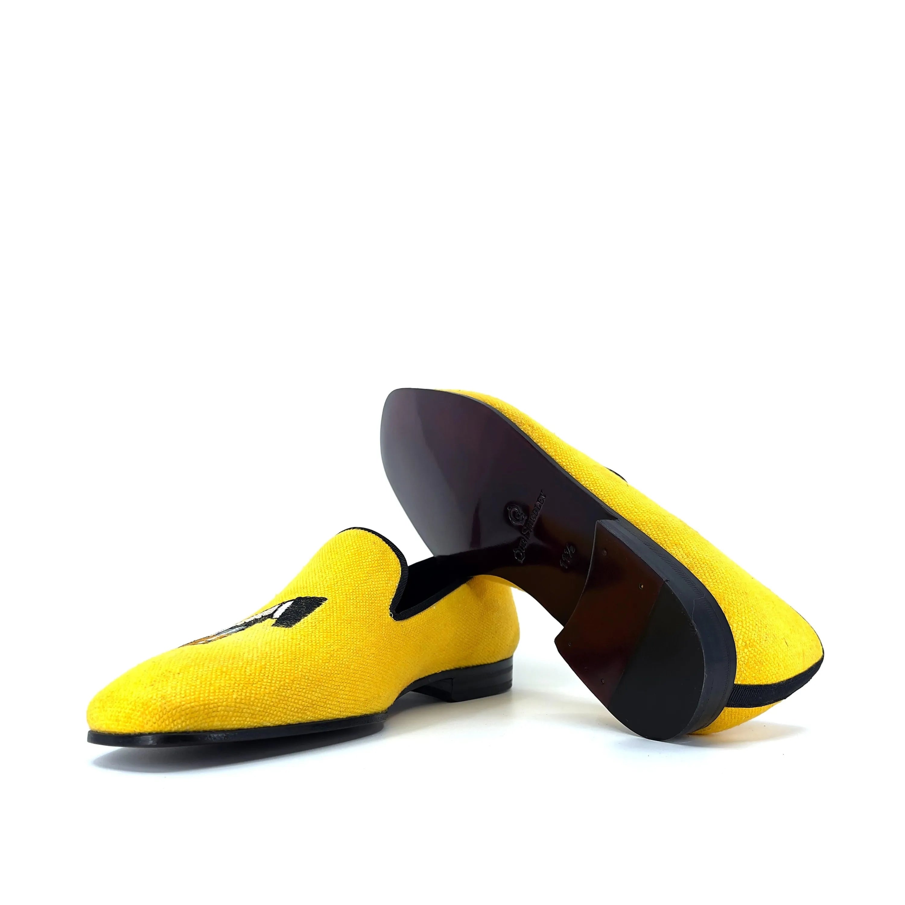 Yellow beaded loafers from the Don Drake Slipon collection for stylish footwear options