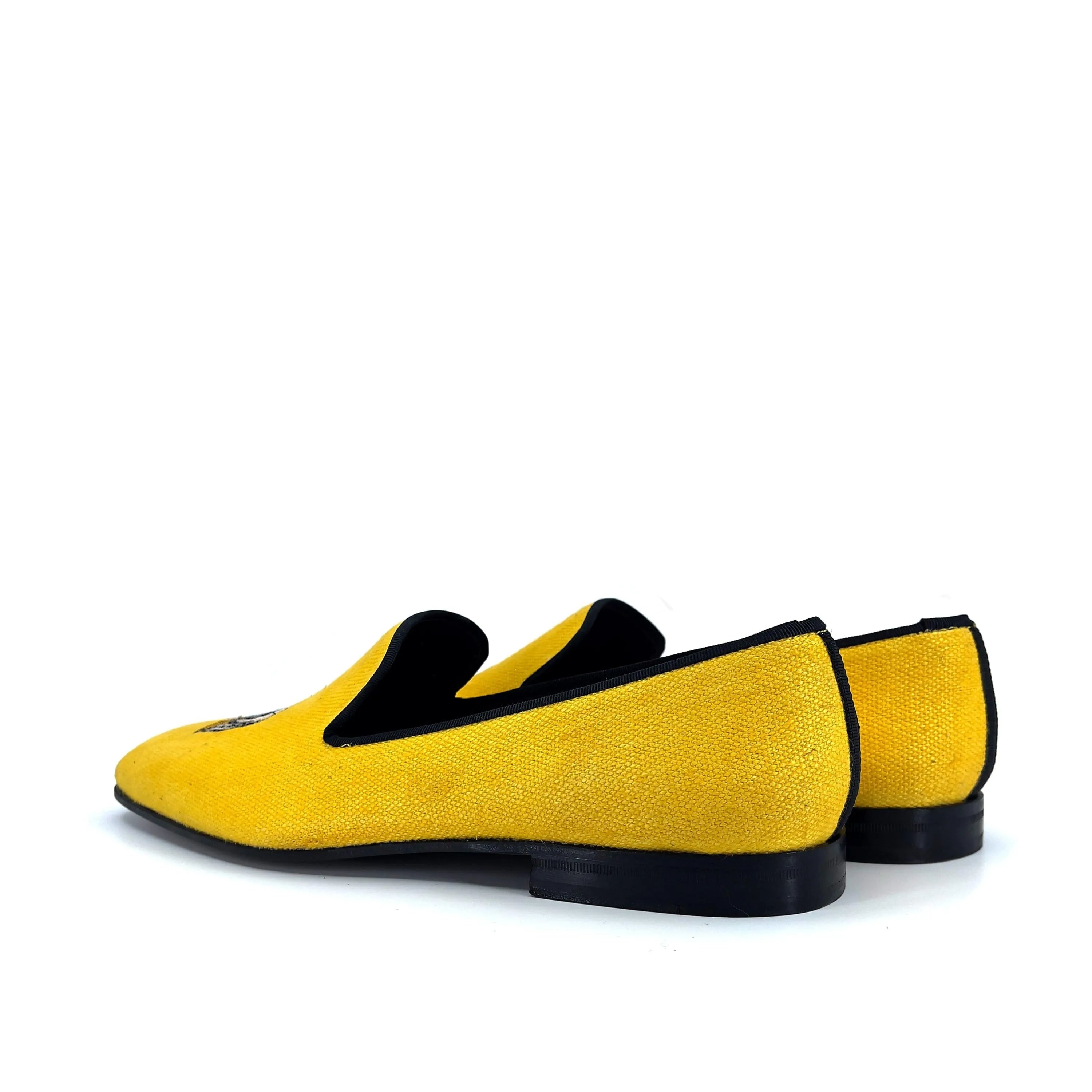 Yellow and black Don Drake slipon loafers showcasing stylish comfort and versatility