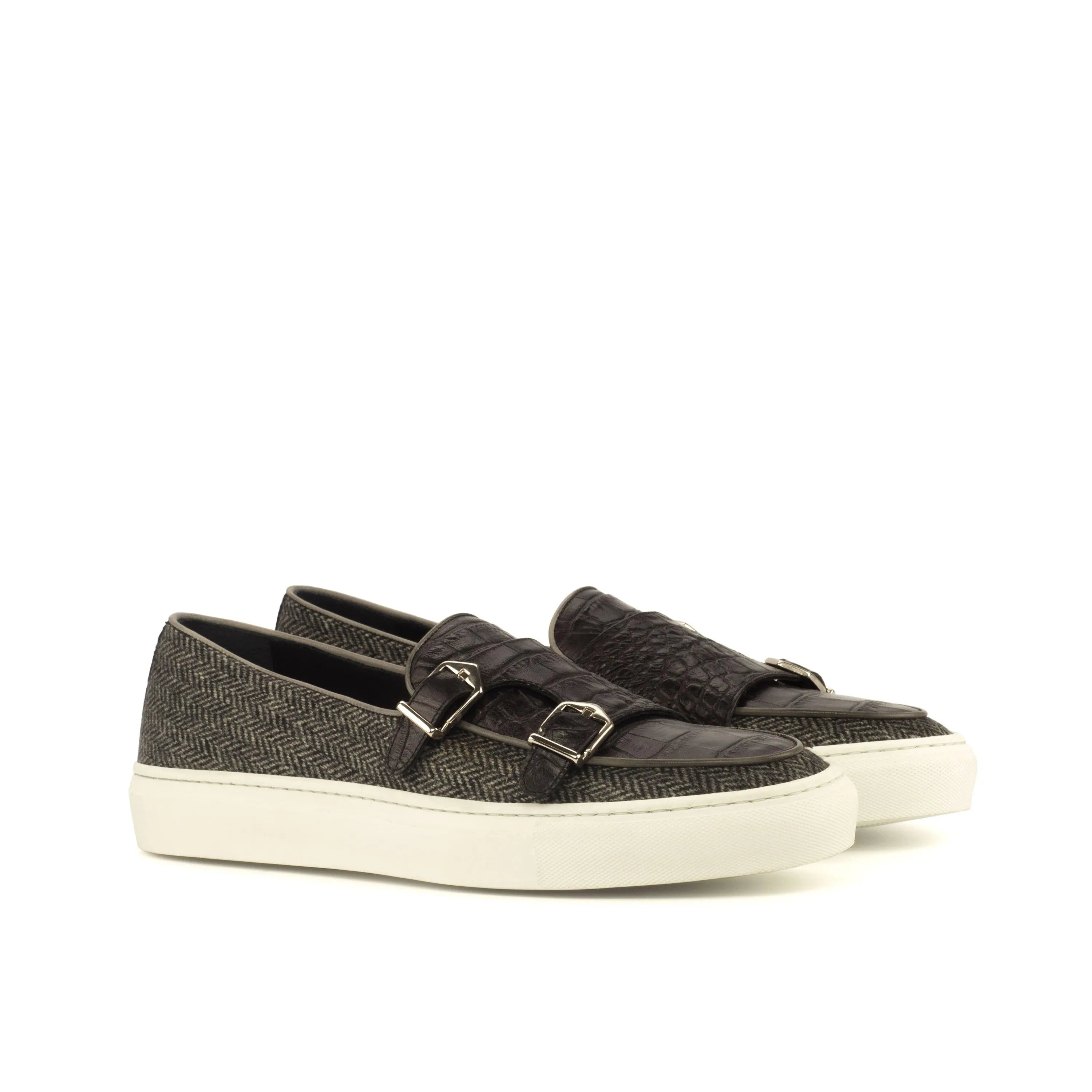 Pair of DonDrapper Monk Sneakers featuring stylish monk strap slip-on design