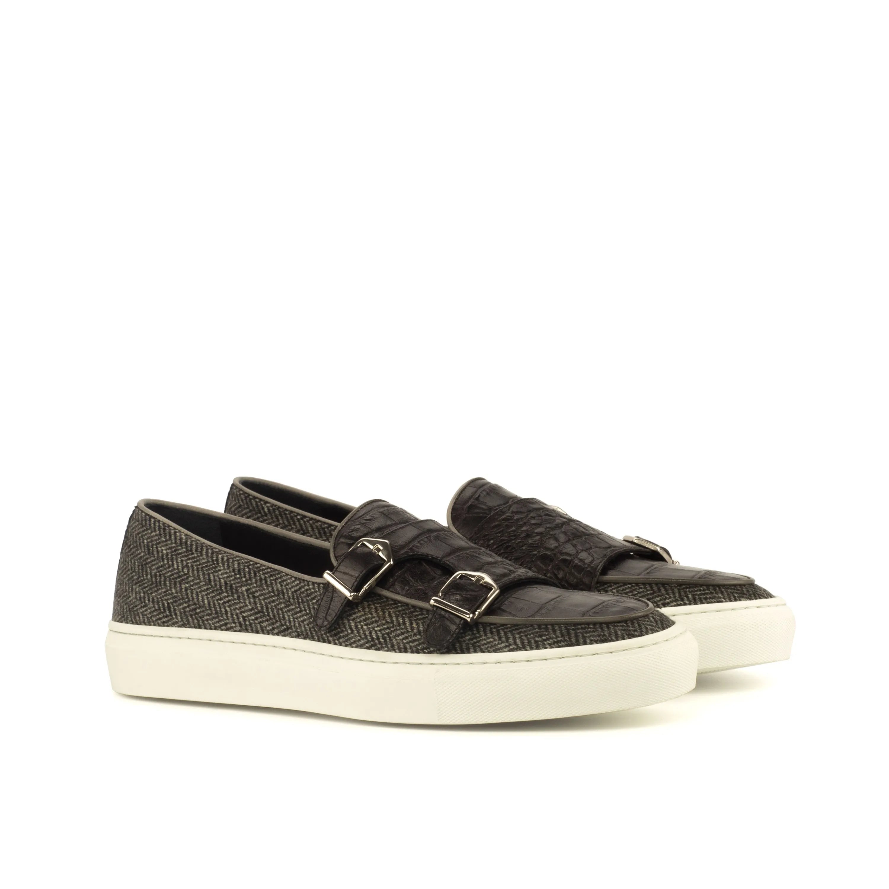 Two-buckle slip-on shoes from the DonDrapper Monk Sneaker collection for stylish comfort