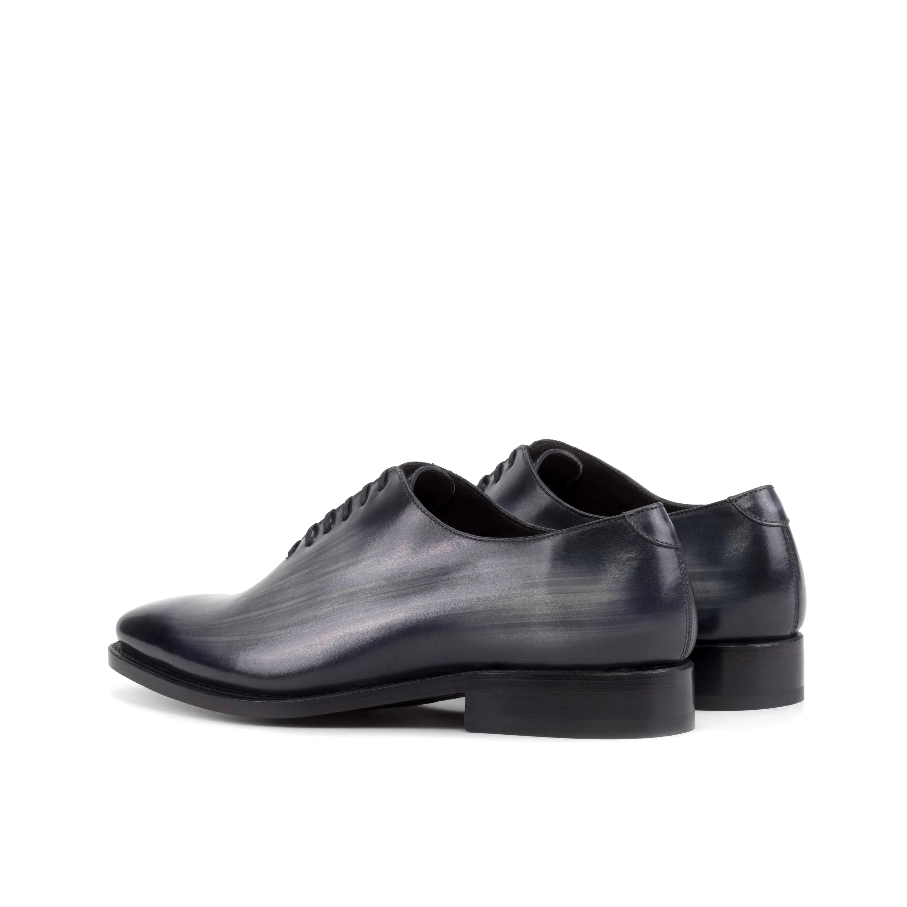 Dark blue leather dress shoes, Eclipse Patina Wholecut, ideal for formal occasions