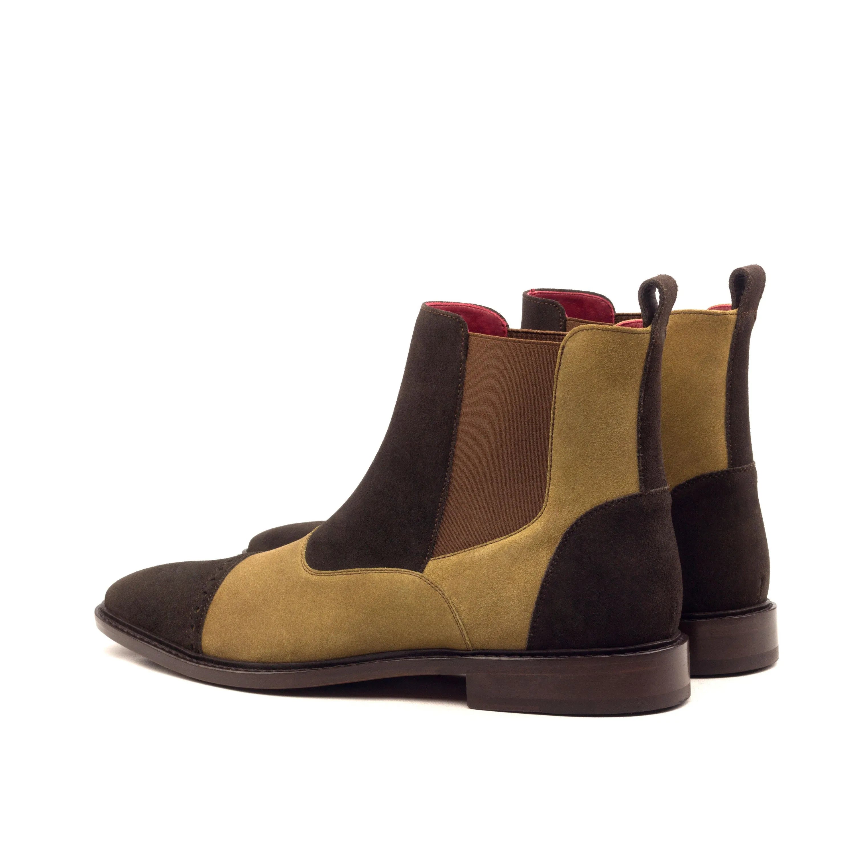 Two-toned leather Chelsea boots featuring the Emperor Chelsea Suede design