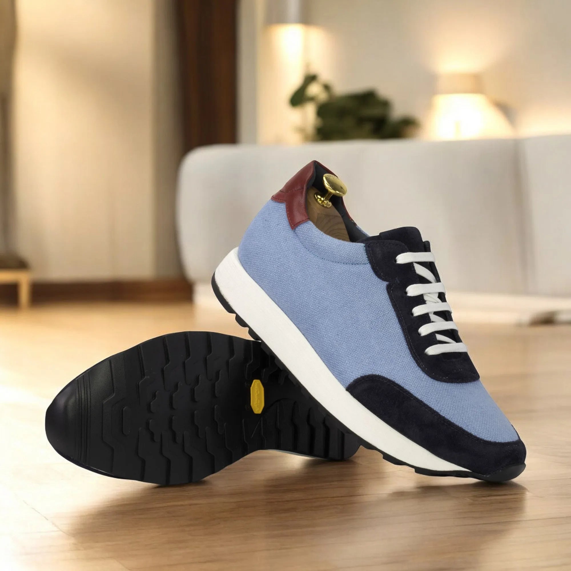 Blue and navy suede Endalos Geneva Sneakers II showcasing stylish athletic footwear