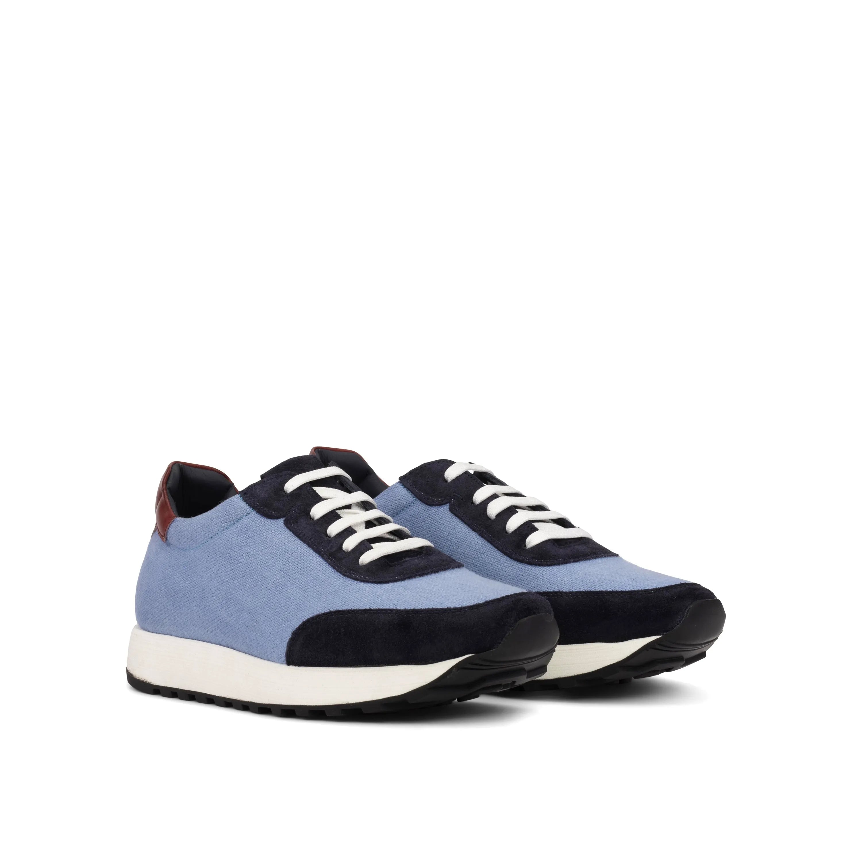 Blue and navy suede Endalos Geneva Sneakers II showcasing stylish footwear design