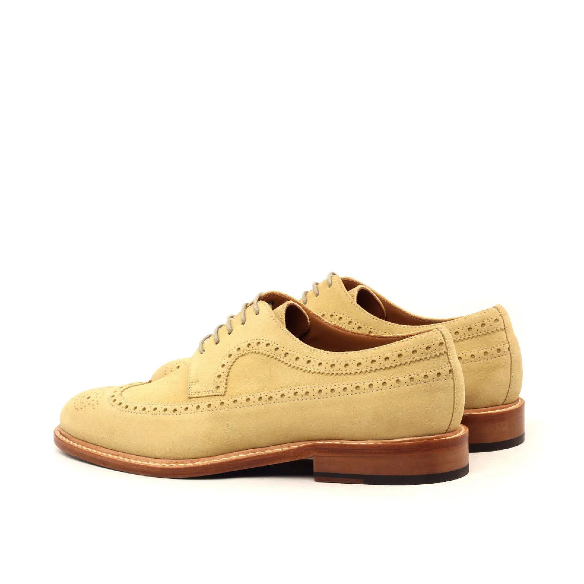 Tan leather Erie Longwing Blucher showcasing elegant long wingtip blucher design